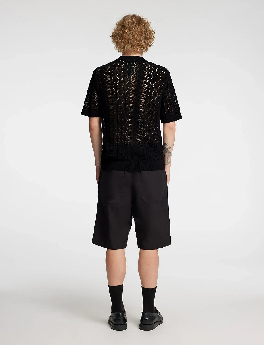 Annarr - ANRMANI CROCHET POLO - black onyx - 3