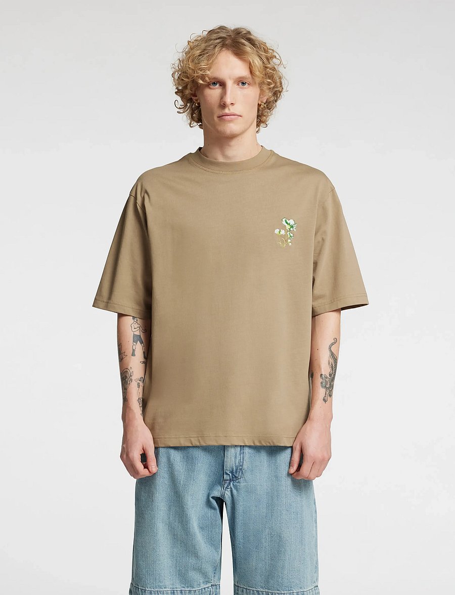 Annarr - ANROKHOLM WILDFLOWER SS TEE - kurzärmelige t-shirts - weathered teak - 0
