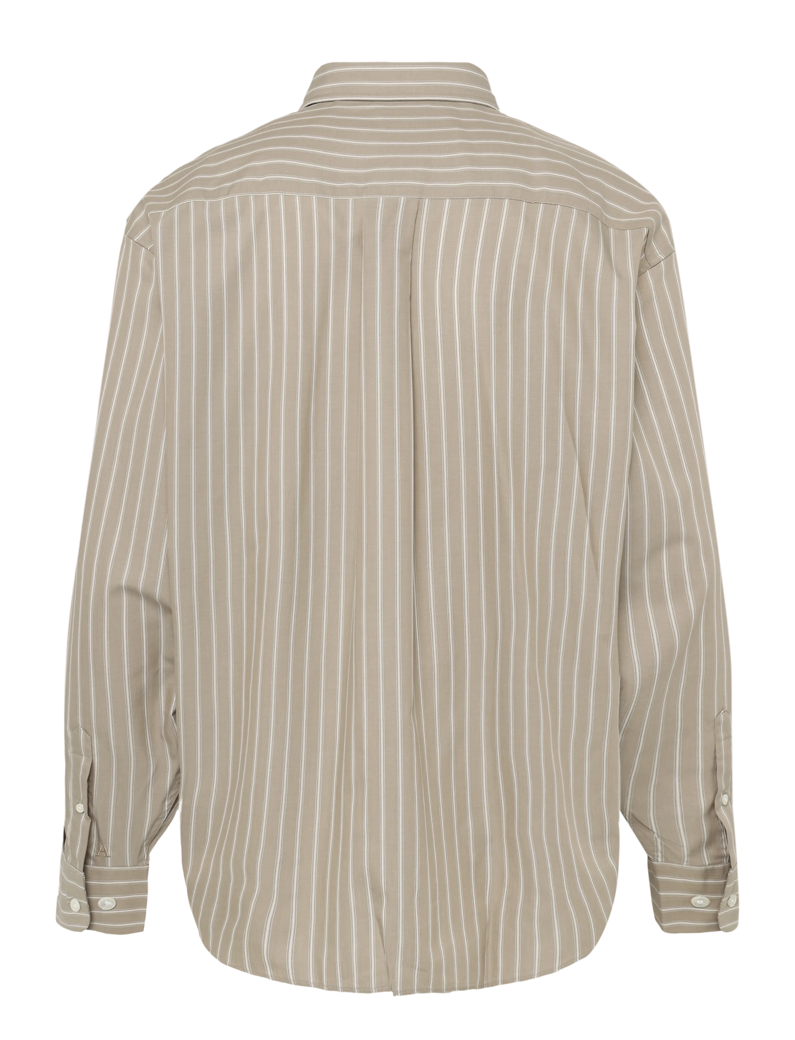 Annarr - ANRVOLUND-POPLIN STRIPE MIX SHIRT LS - weathered teak - 1