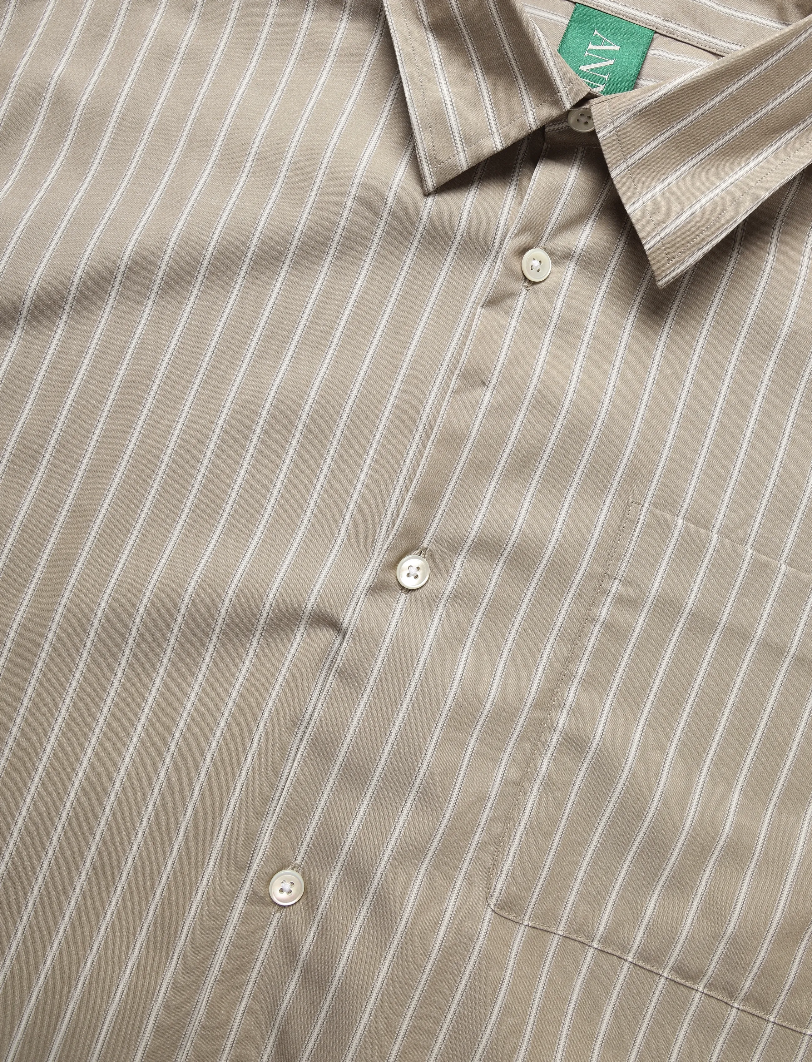 Annarr - ANRVOLUND-POPLIN STRIPE MIX SHIRT LS - weathered teak - 2