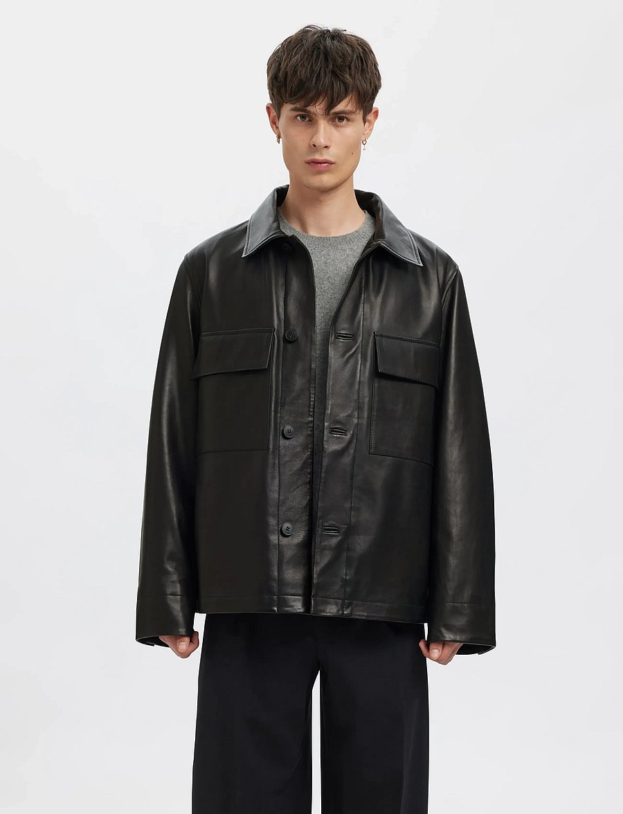 Annarr - ANRHARKI LEATHER JKT - black - 0