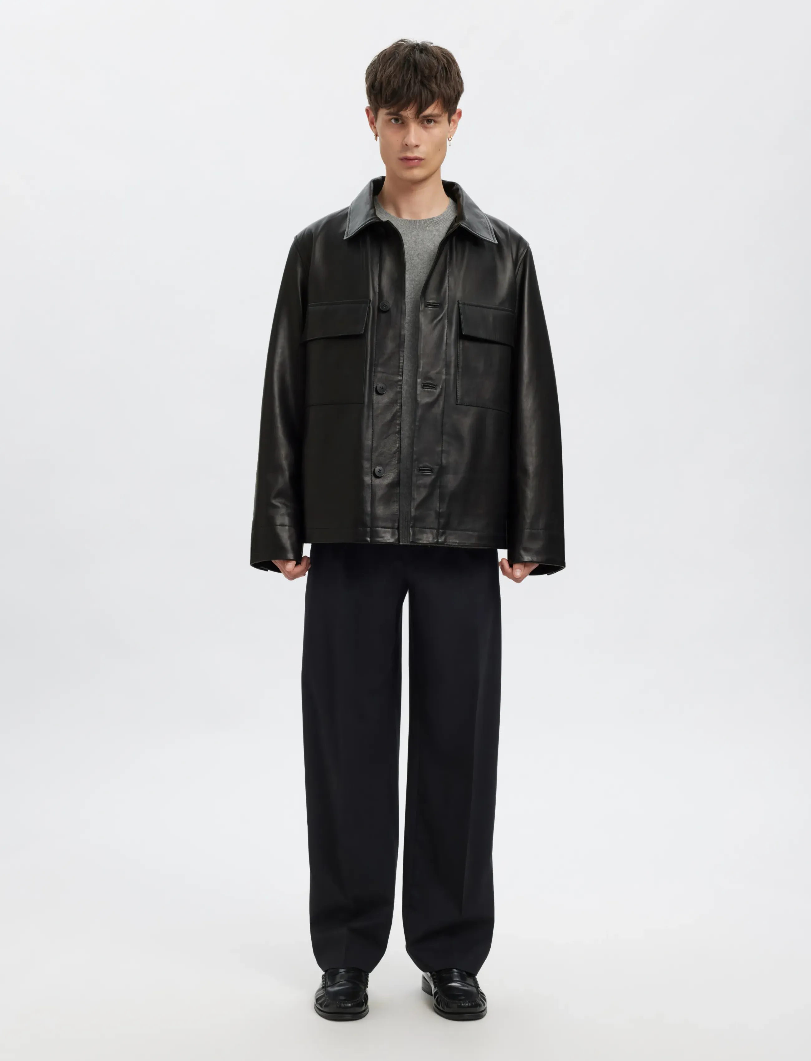 Annarr - ANRHARKI LEATHER JKT - black - 4