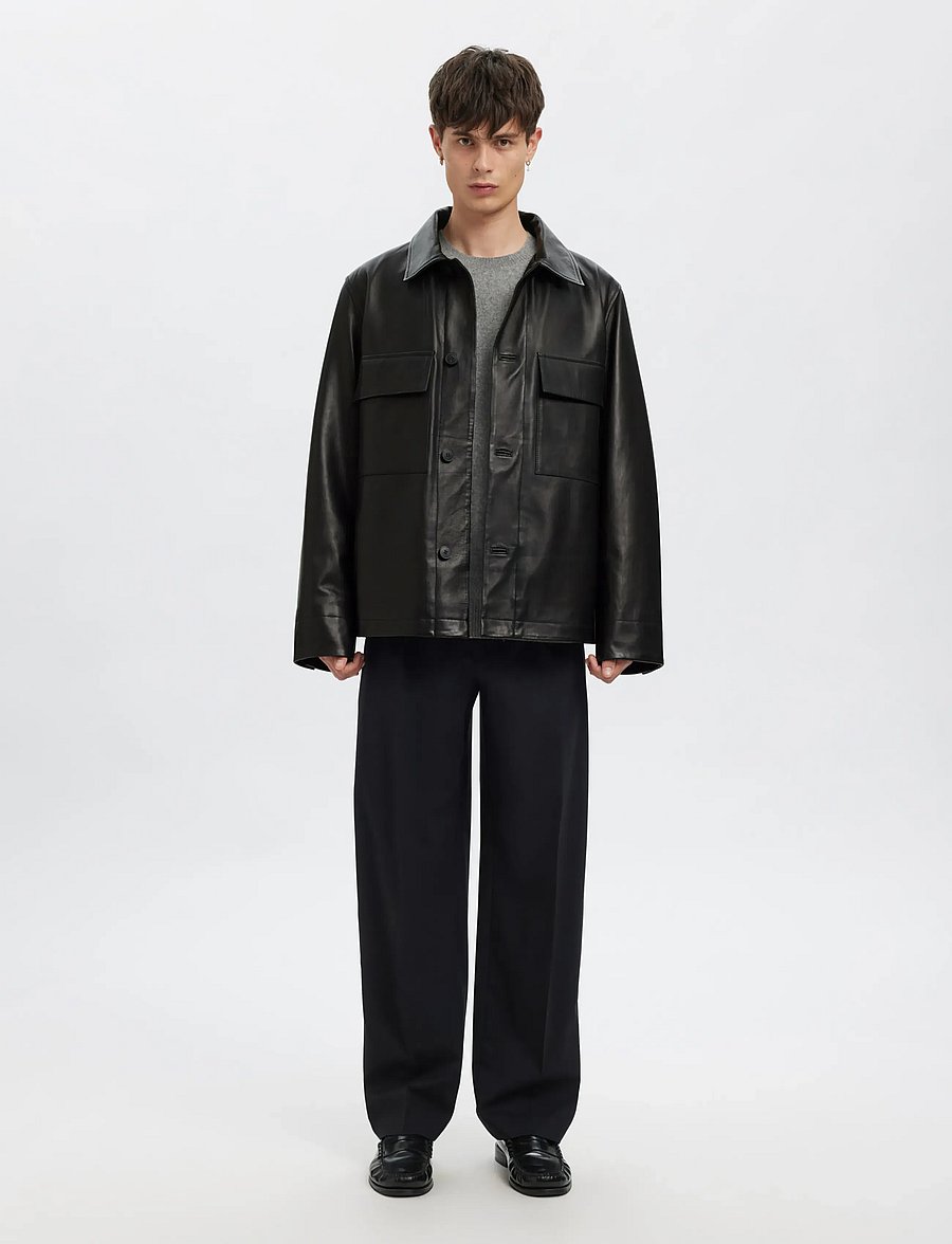 Annarr - ANRHARKI LEATHER JKT - black - 4