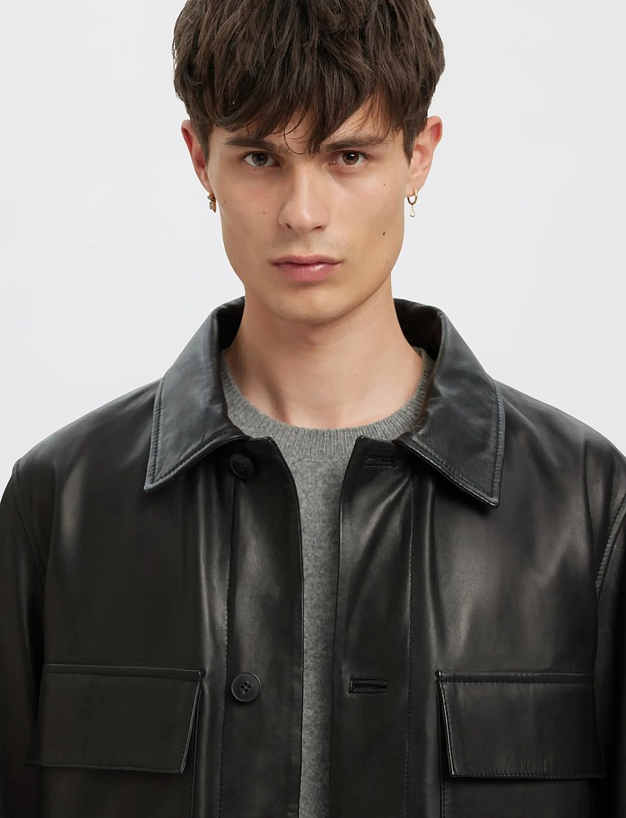 Annarr - ANRHARKI LEATHER JKT - black - 5