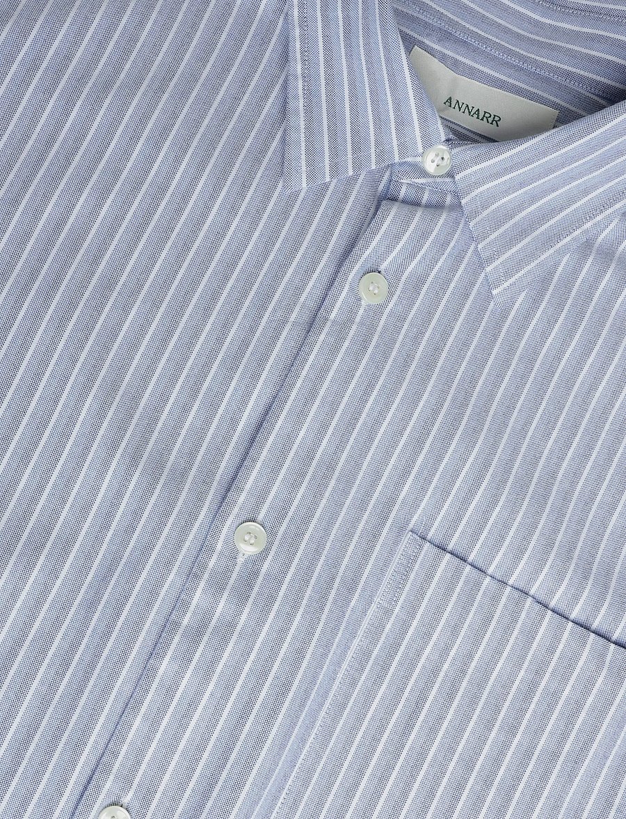 Annarr - ANRVOLUND OXFORD LS SHIRT - triibulised särgid - blue bonnet - 2