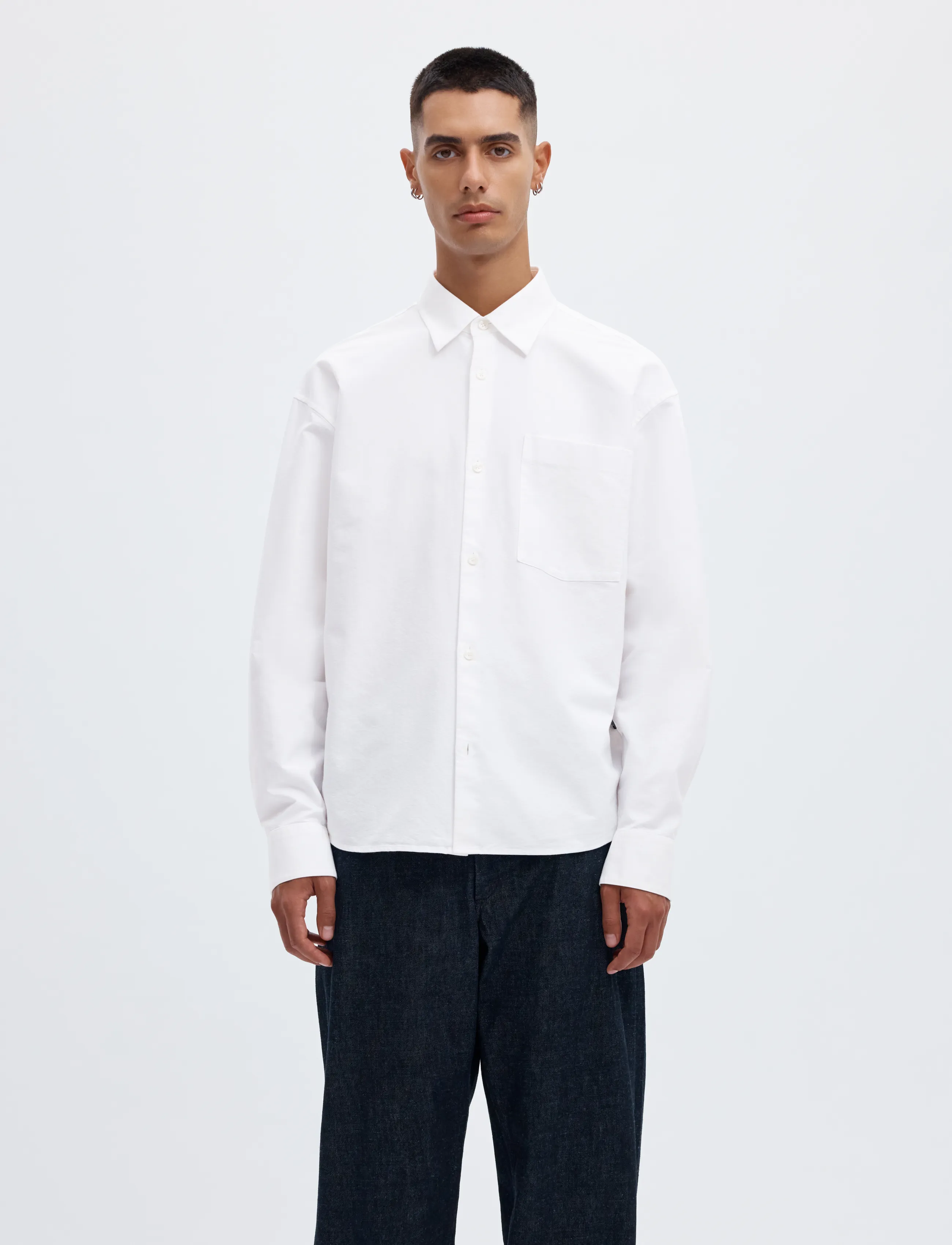 Annarr ANRVOLUND OXFORD LS SHIRT - Riided - BRILLIANT WHITE / white