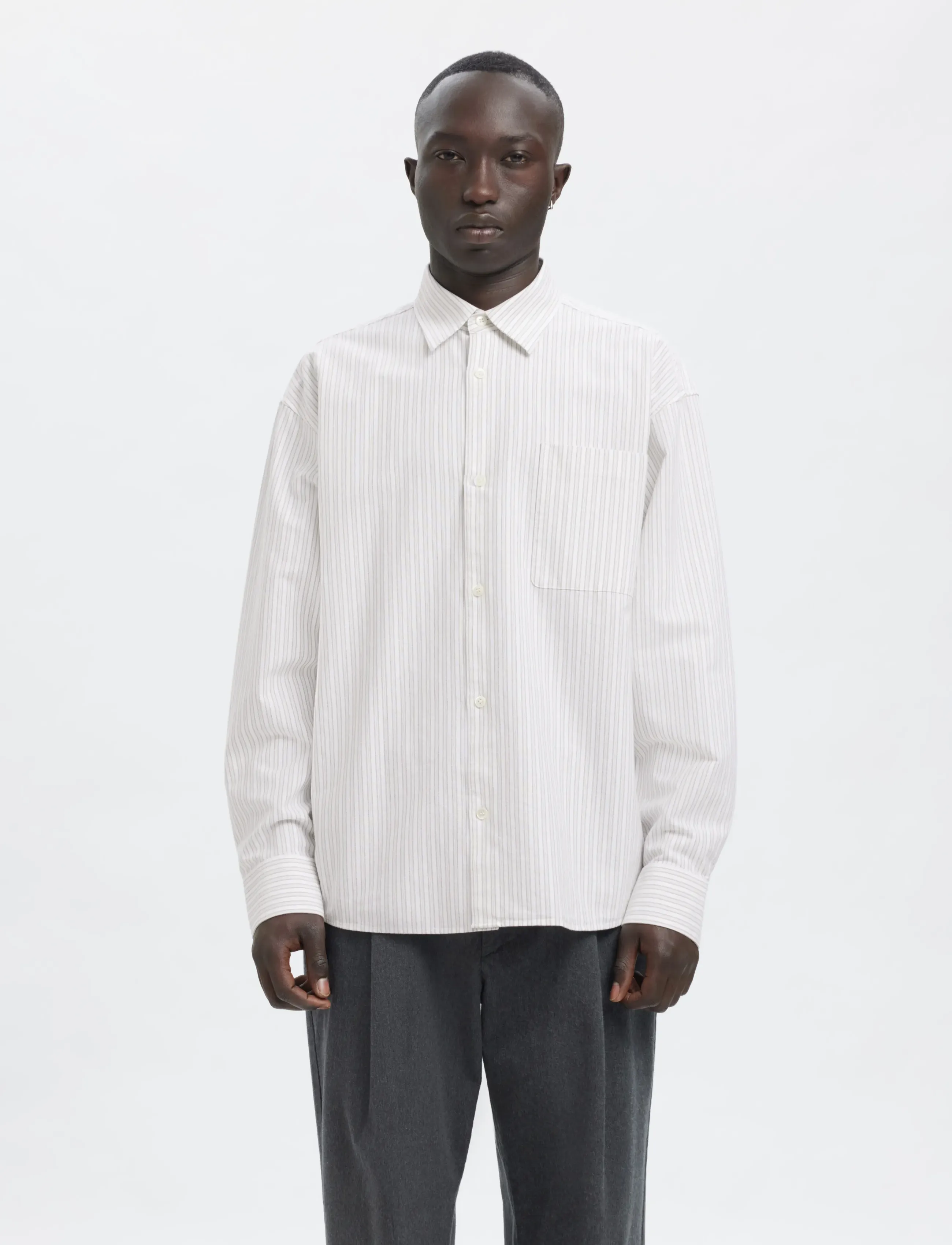 Annarr ANRVOLUND OXFORD LS SHIRT - Tøj - BRILLIANT WHITE / white