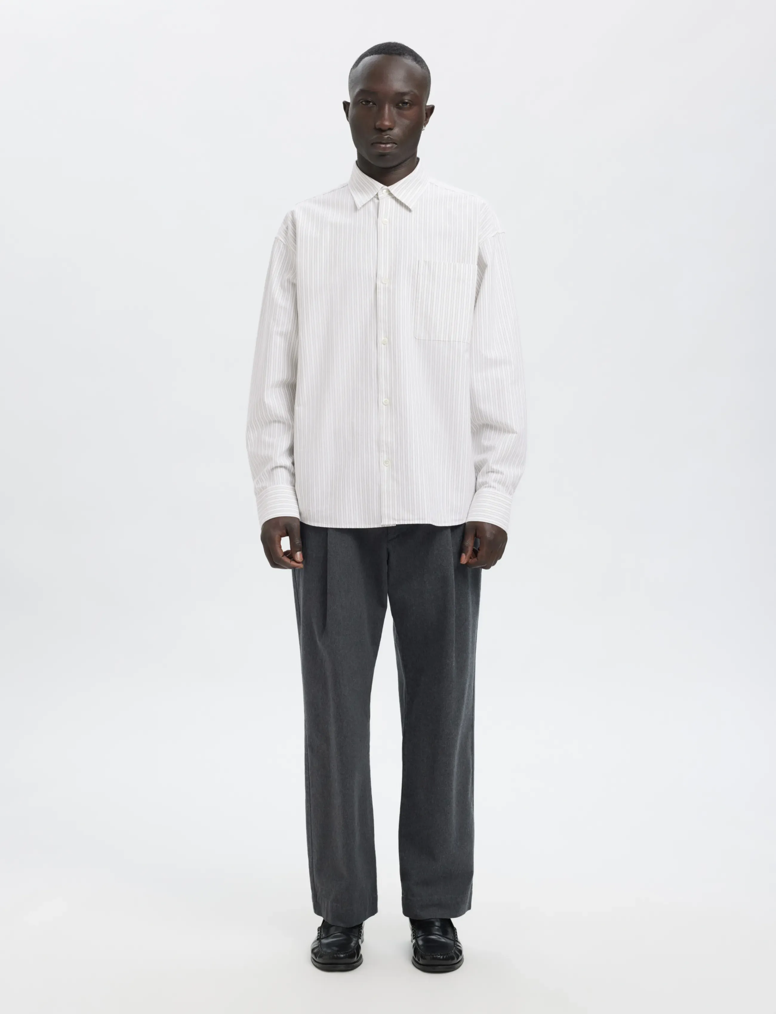 Annarr - ANRVOLUND OXFORD LS SHIRT - stribede skjorter - brilliant white - 4