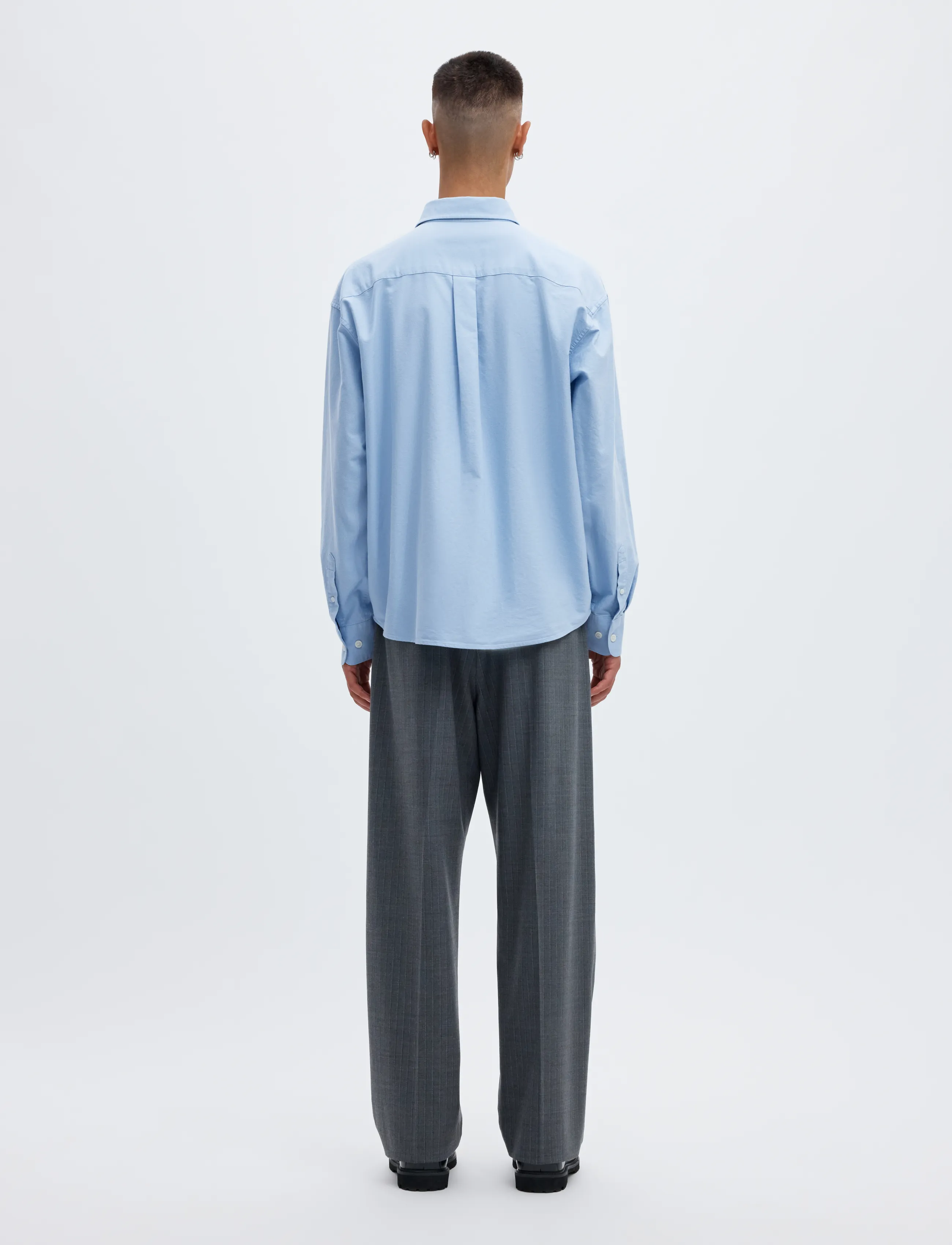 Annarr - ANRVOLUND OXFORD LS SHIRT - stribede skjorter - cashmere blue - 3