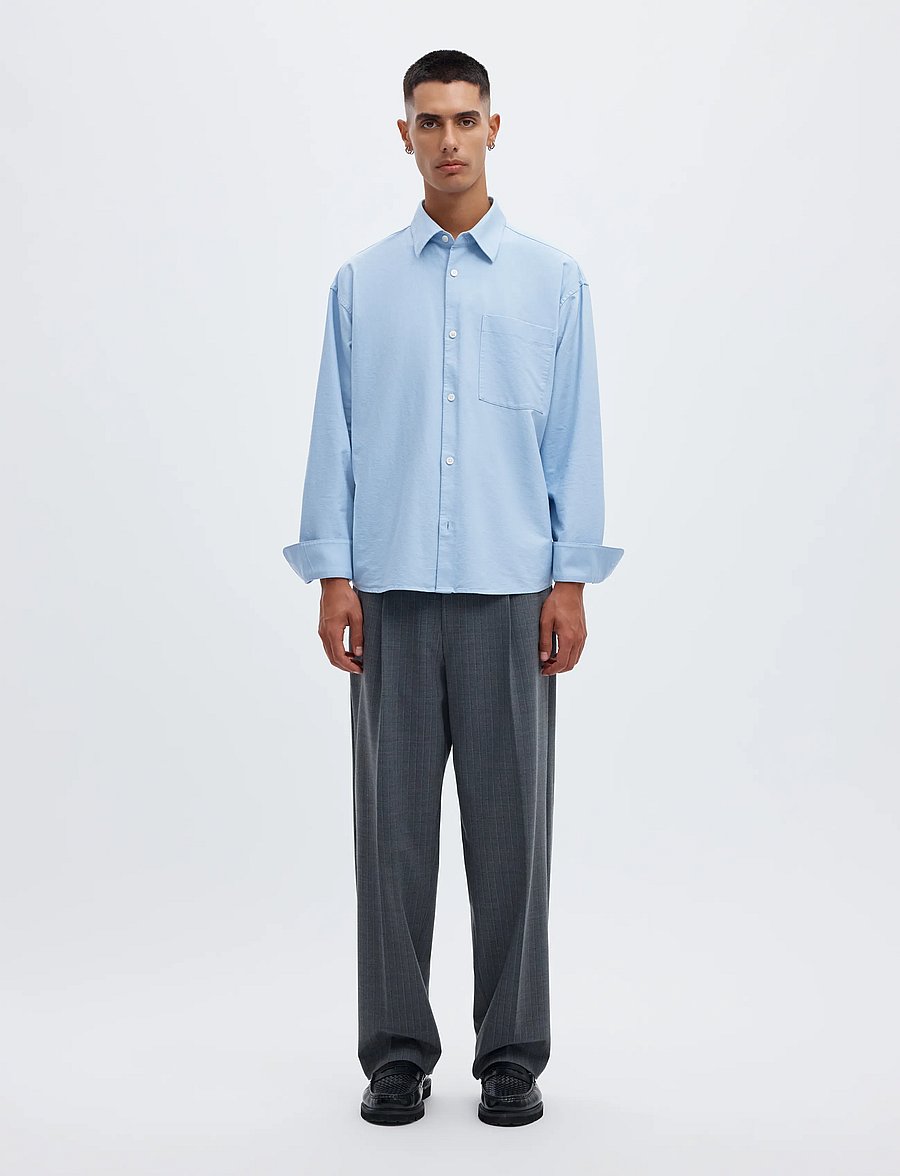 Annarr - ANRVOLUND OXFORD LS SHIRT - stribede skjorter - cashmere blue - 4