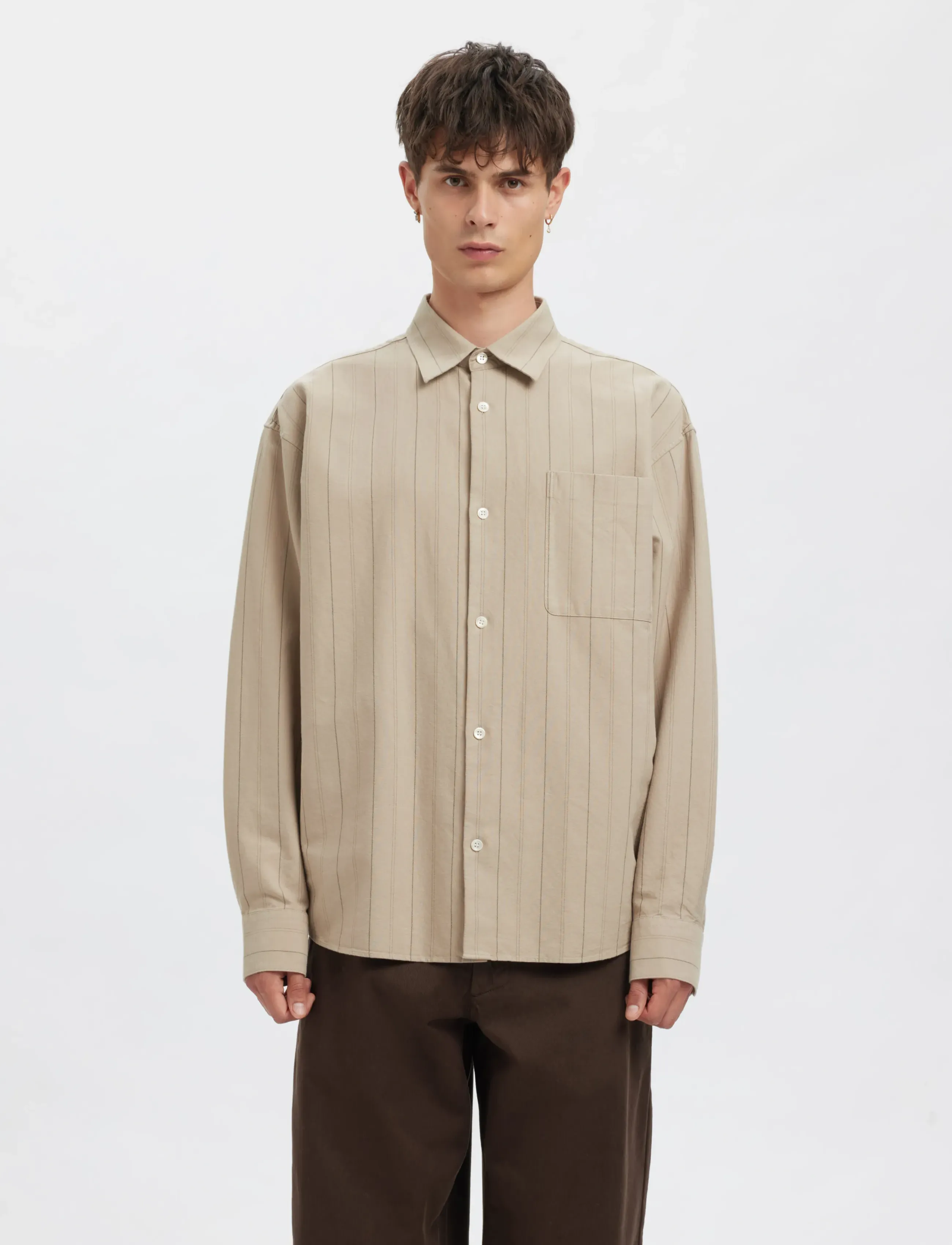 Annarr ANRVOLUND OXFORD LS SHIRT - Kläder - PURE CASHMERE / beige