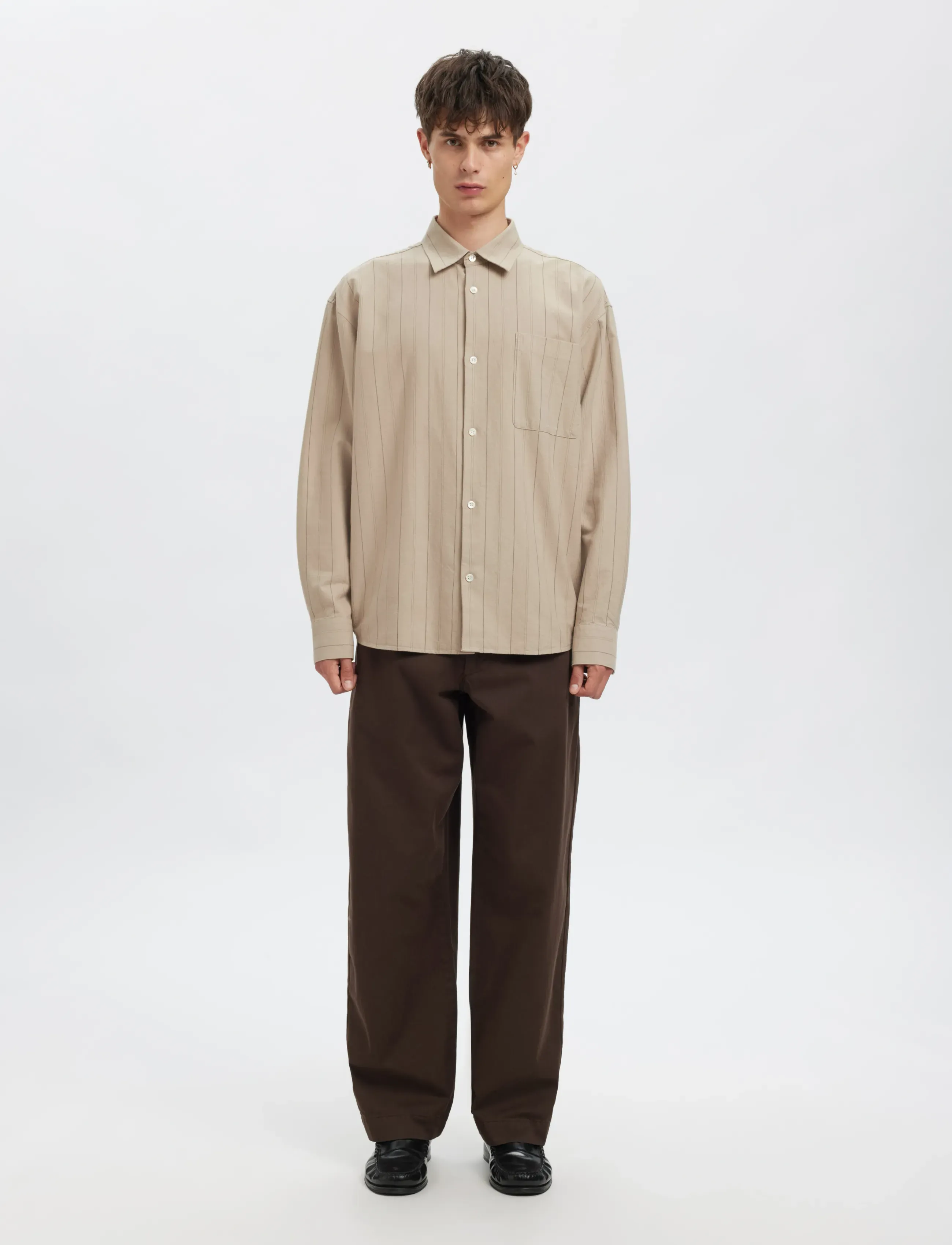 Annarr - ANRVOLUND OXFORD LS SHIRT - randiga skjortor - pure cashmere - 4