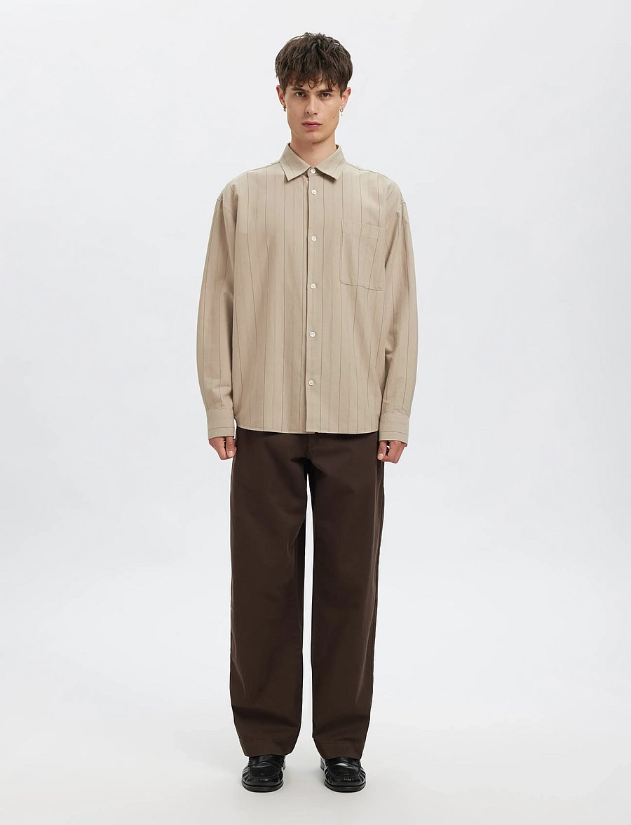 Annarr - ANRVOLUND OXFORD LS SHIRT - randiga skjortor - pure cashmere - 4