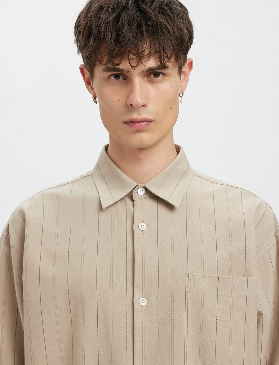 Annarr - ANRVOLUND OXFORD LS SHIRT - randiga skjortor - pure cashmere - 5