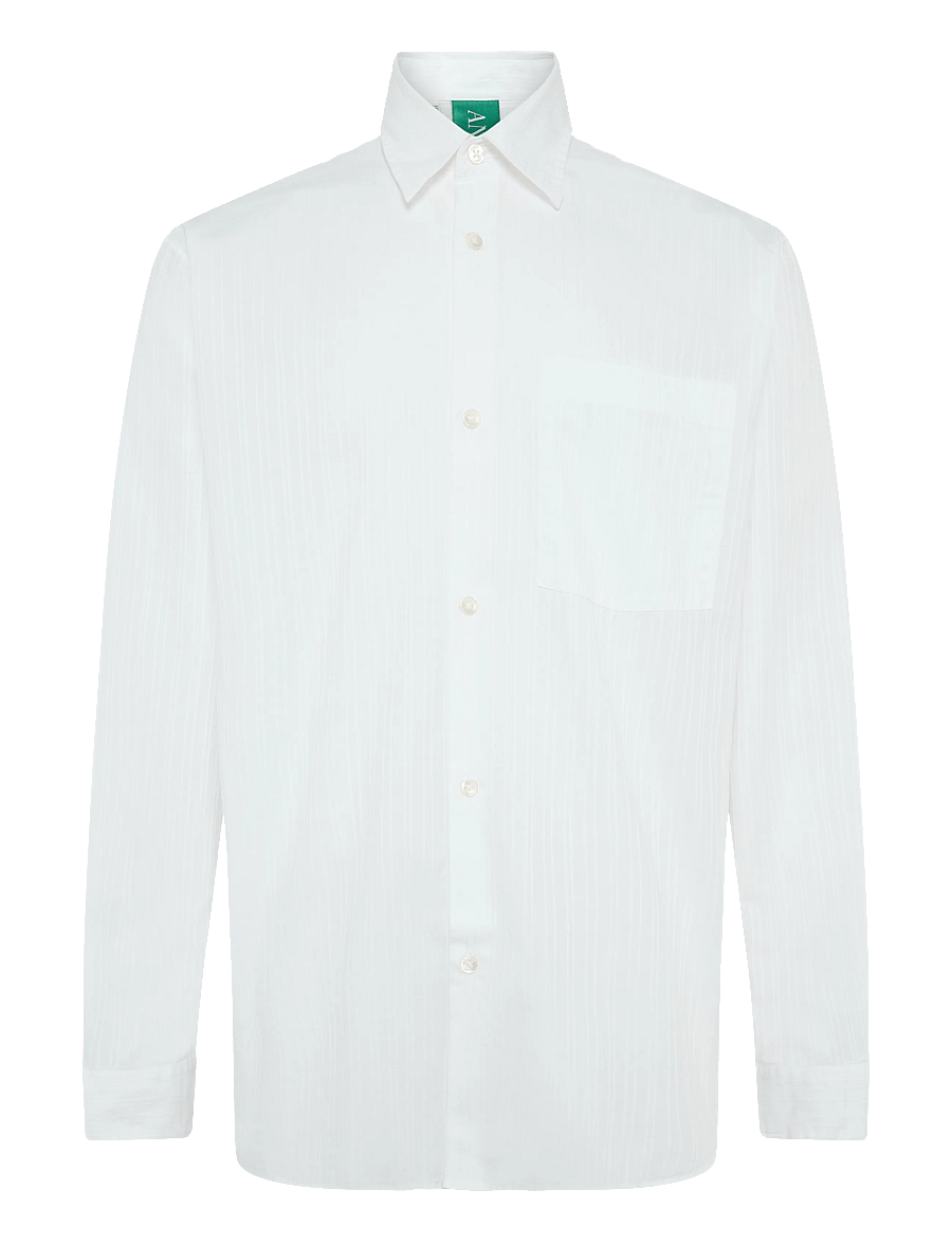 Annarr - ANRASLUND DOBBY LS SHIRT - randiga skjortor - brilliant white - 1