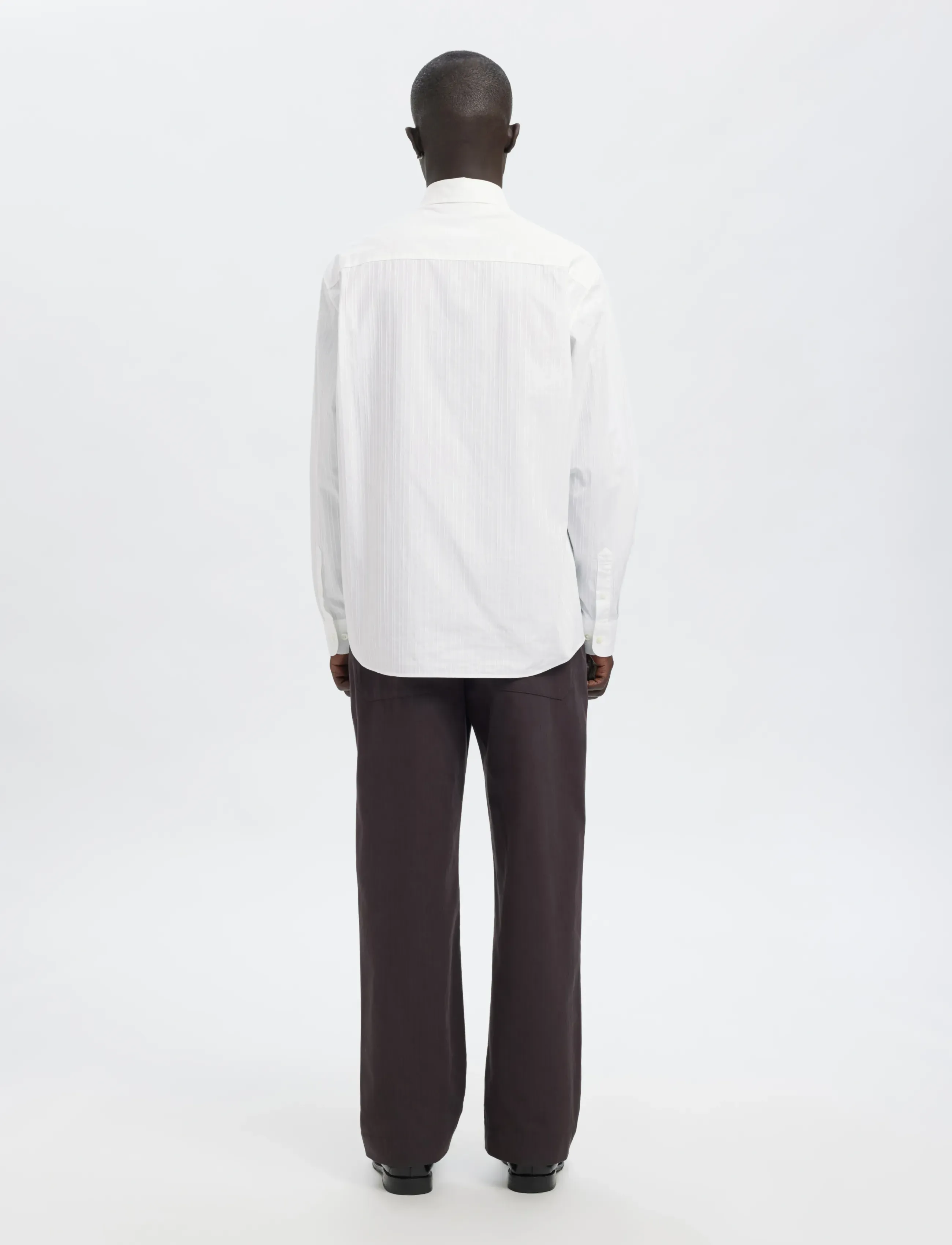 Annarr - ANRASLUND DOBBY LS SHIRT - randiga skjortor - brilliant white - 3