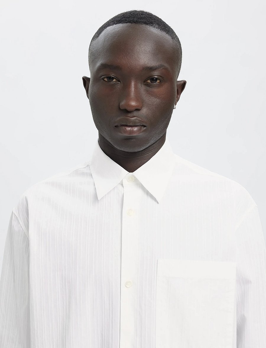 Annarr - ANRASLUND DOBBY LS SHIRT - randiga skjortor - brilliant white - 5