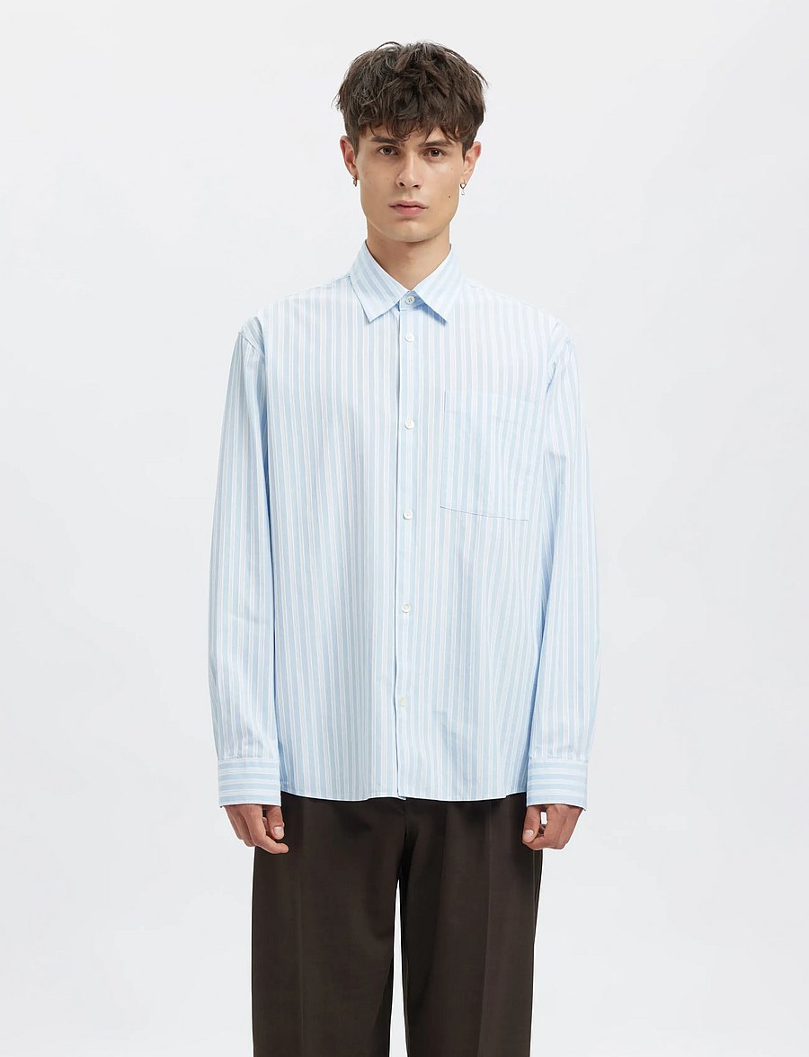 Annarr - ANRASLUND DOBBY LS SHIRT - cashmere blue - 0