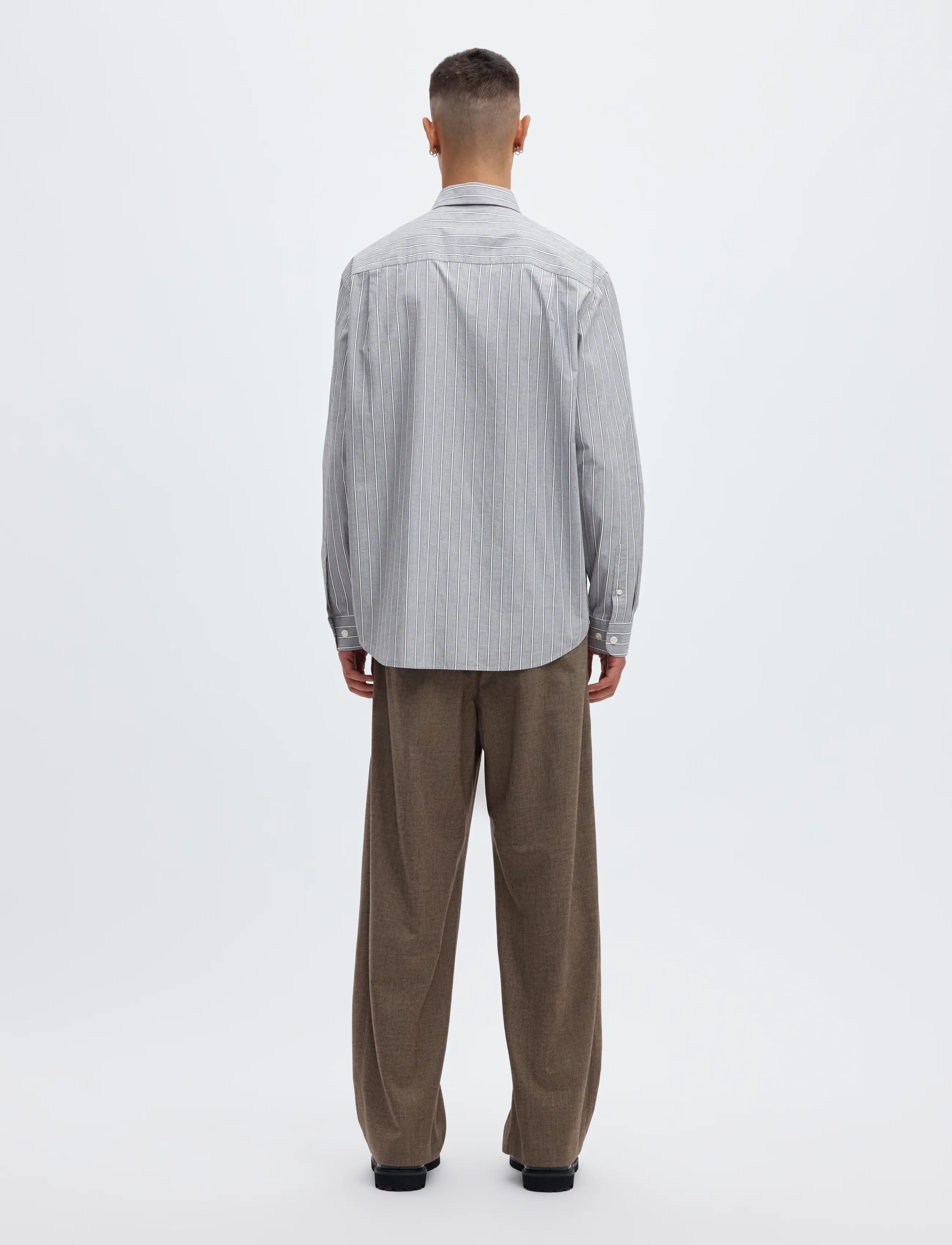 Annarr - ANRASLUND DOBBY LS SHIRT - gestreifte hemden - ultimate grey - 3