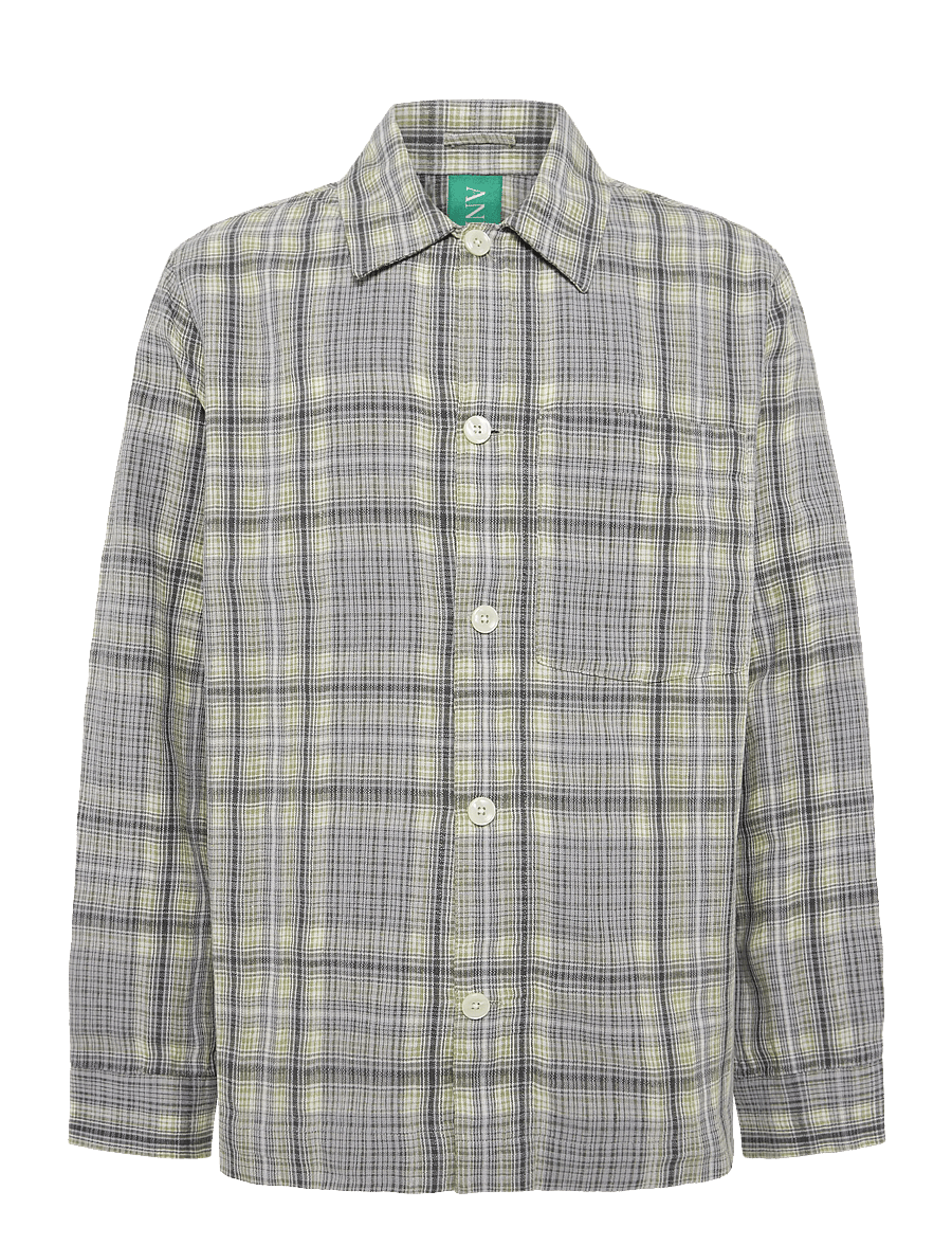 Annarr - ANRVERN FLANNEL OVERSHIRT - chiseled stone - 1