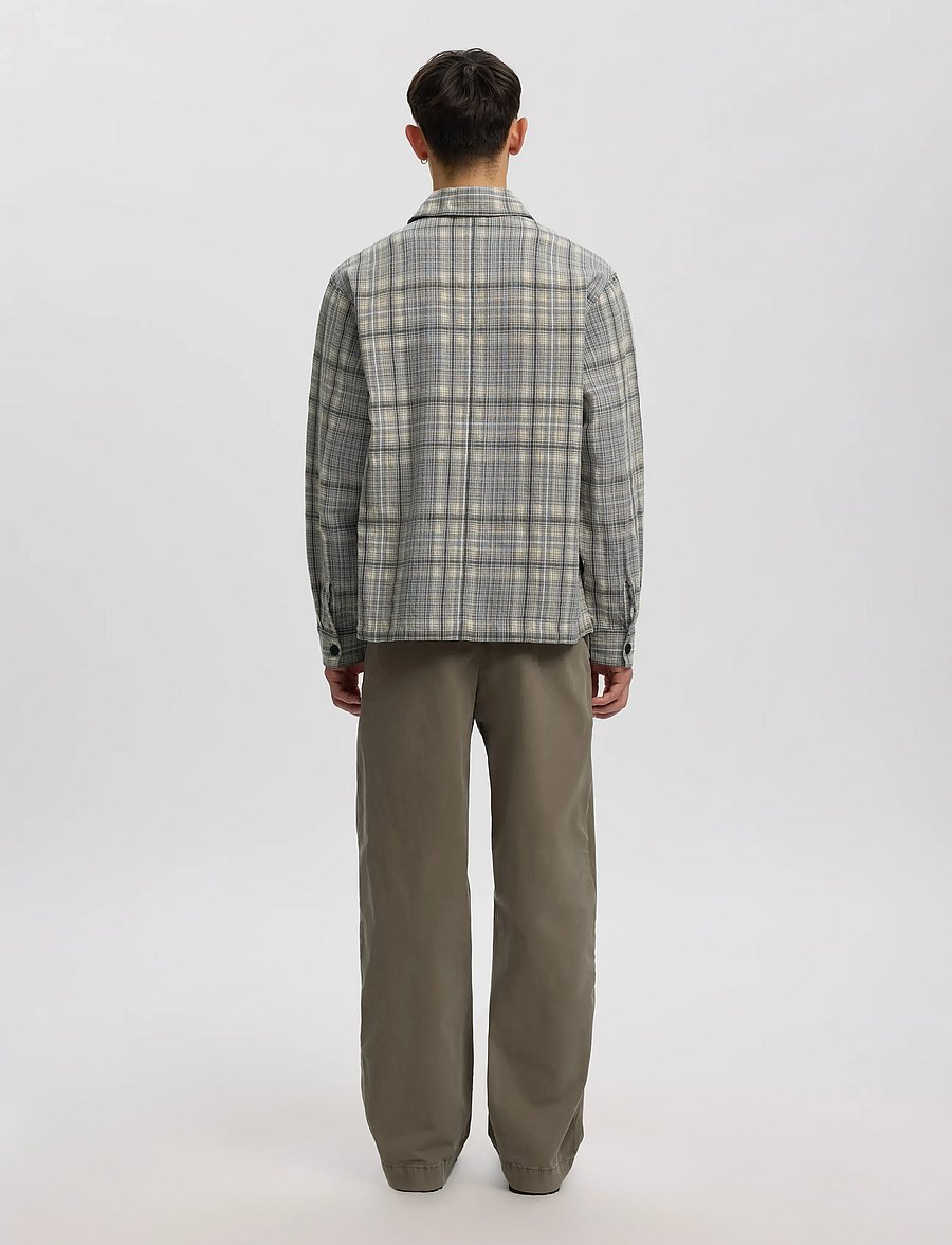 Annarr - ANRVERN FLANNEL OVERSHIRT - chiseled stone - 3