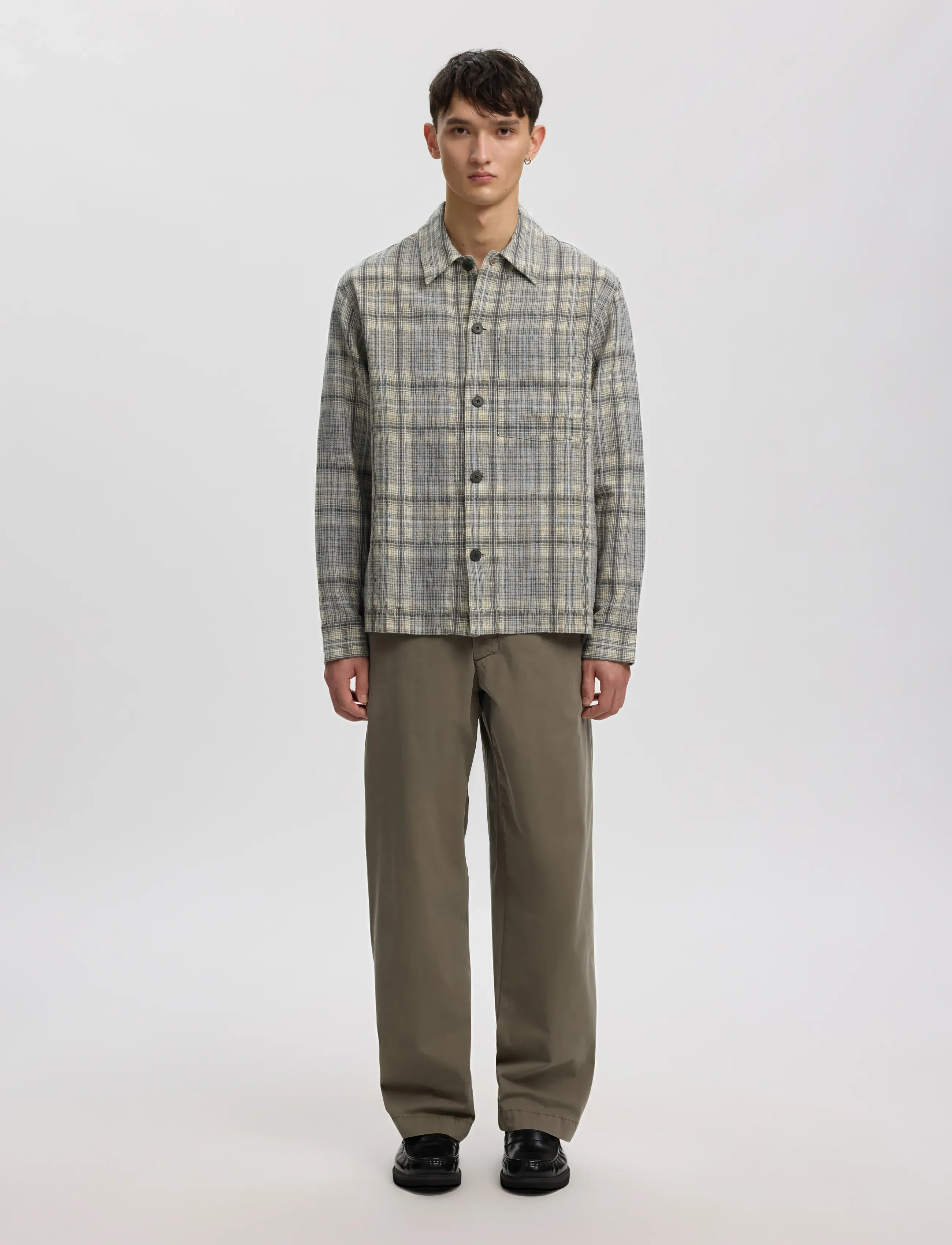 Annarr - ANRVERN FLANNEL OVERSHIRT - chiseled stone - 4