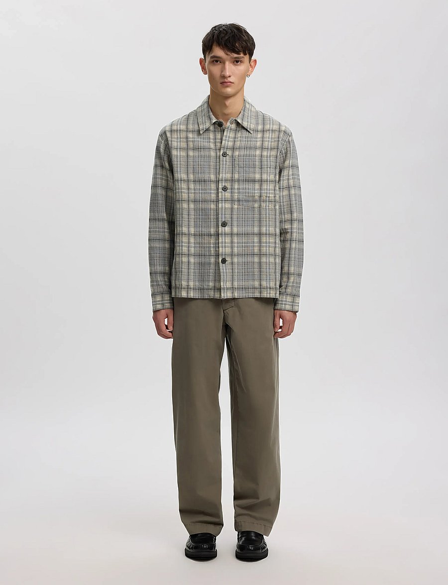 Annarr - ANRVERN FLANNEL OVERSHIRT - chiseled stone - 4