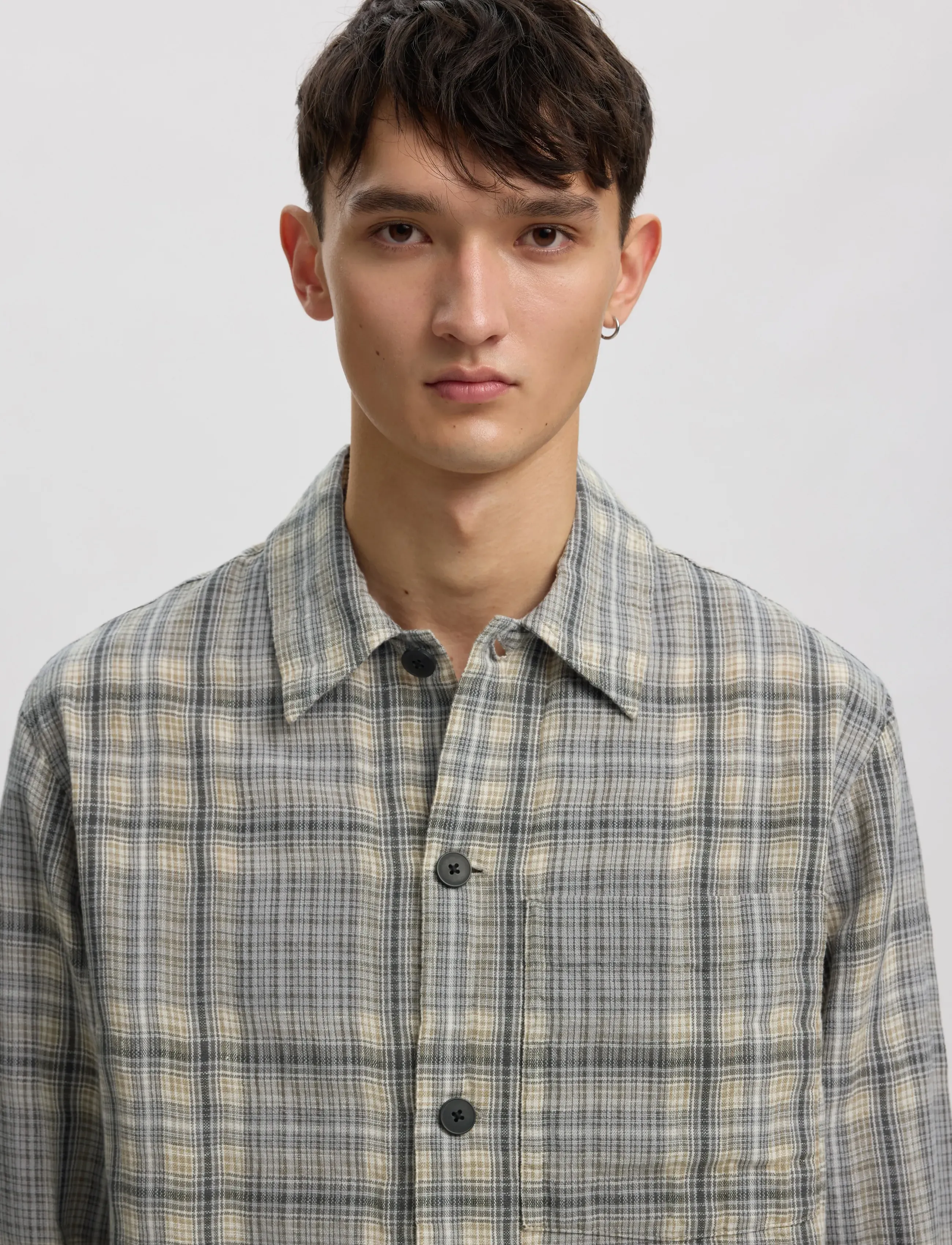 Annarr - ANRVERN FLANNEL OVERSHIRT - chiseled stone - 5