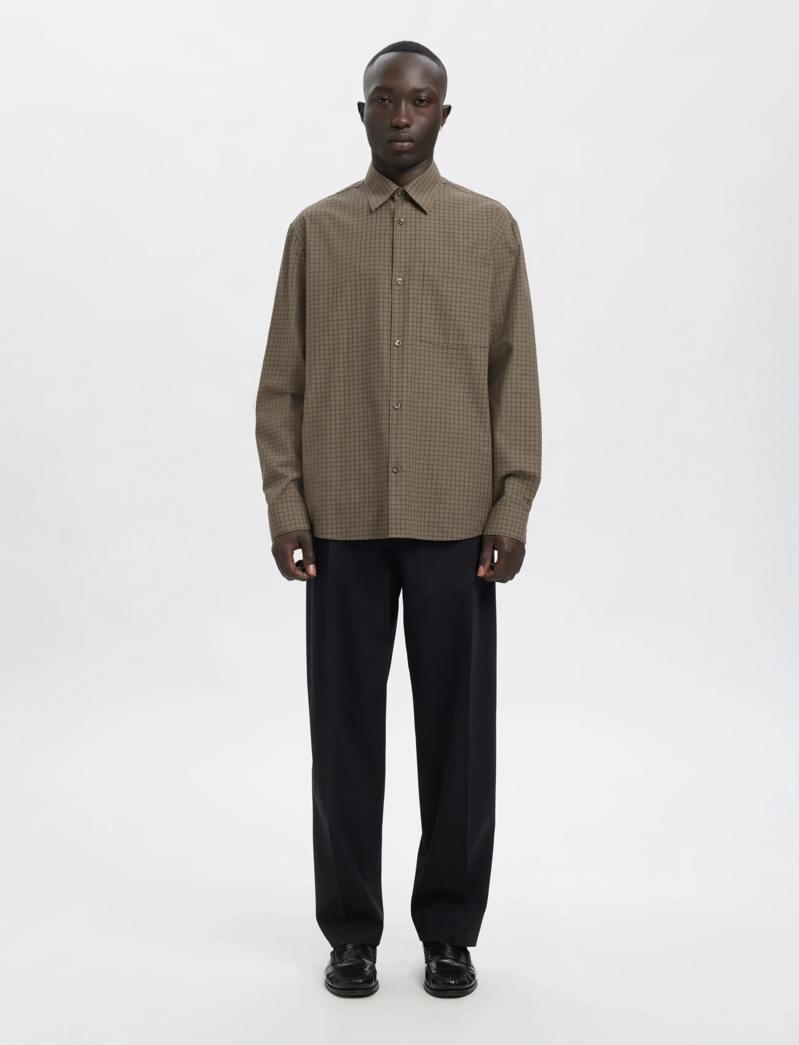 Annarr ANRASLUND CHECKS LS SHIRT - Rutiga skjortor - BUNGEE CORD / khaki/green