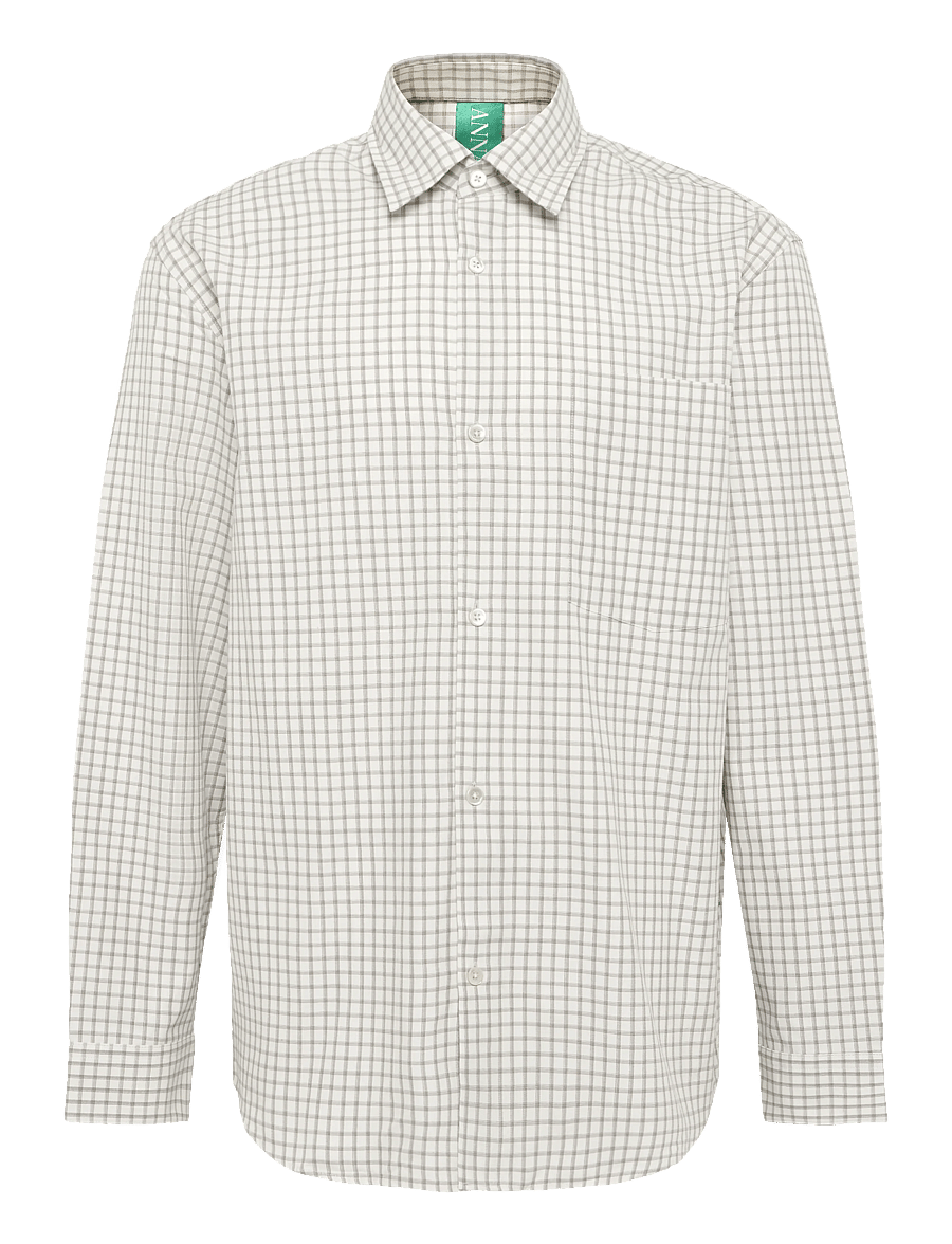 Annarr - ANRASLUND CHECKS LS SHIRT - silver birch - 1