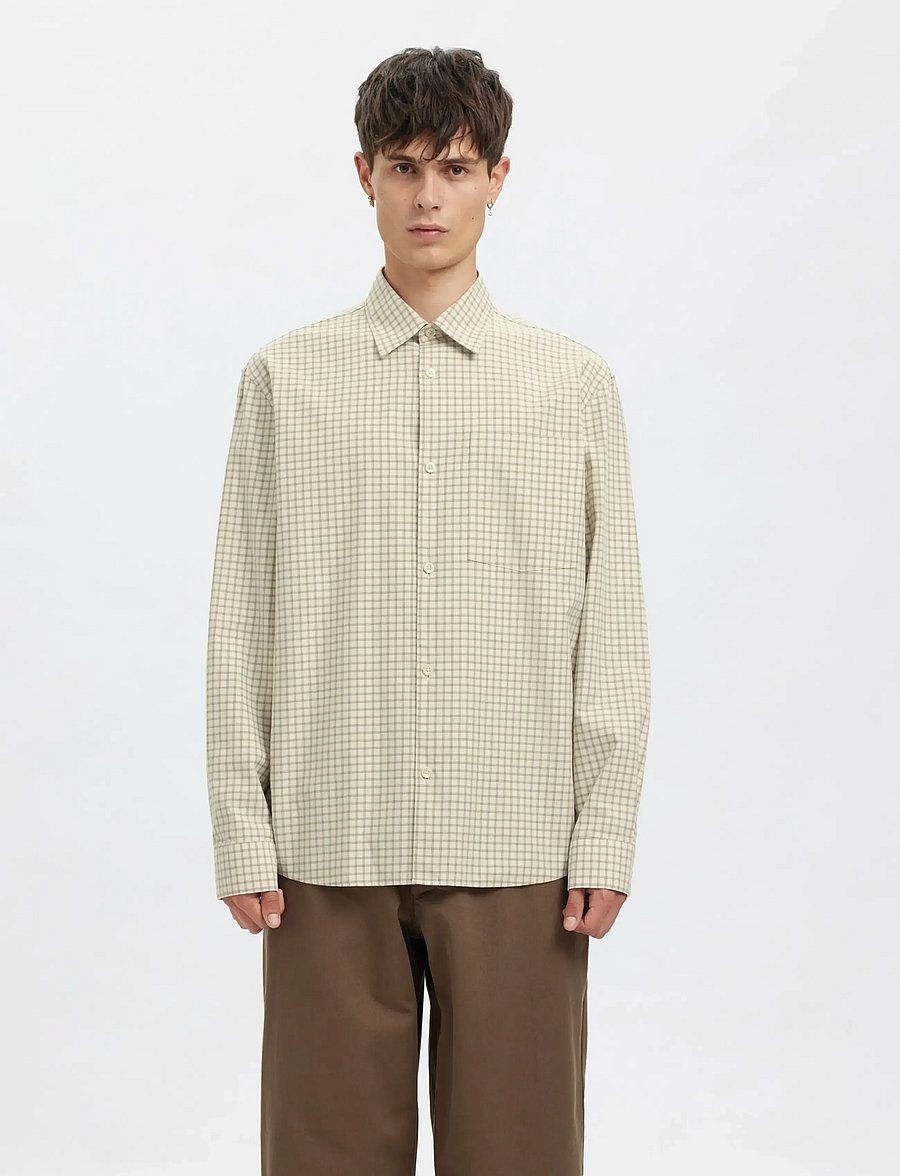 Annarr - ANRASLUND CHECKS LS SHIRT - silver birch - 0
