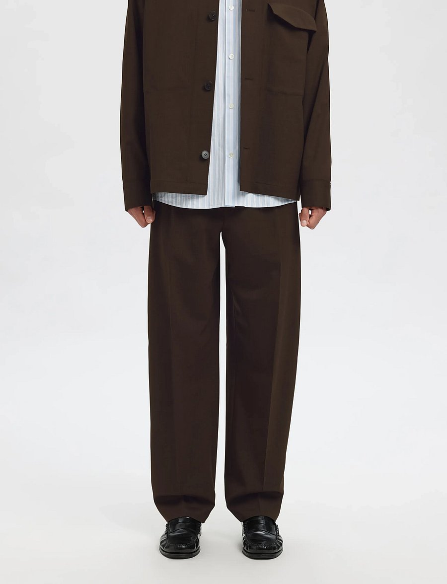 Annarr - ANRFELL 253 LANO TROUSER - dark brown melange - 0