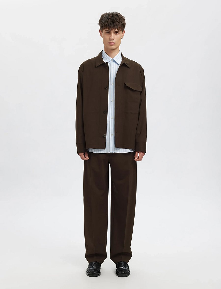 Annarr - ANRFELL 253 LANO TROUSER - dark brown melange - 4