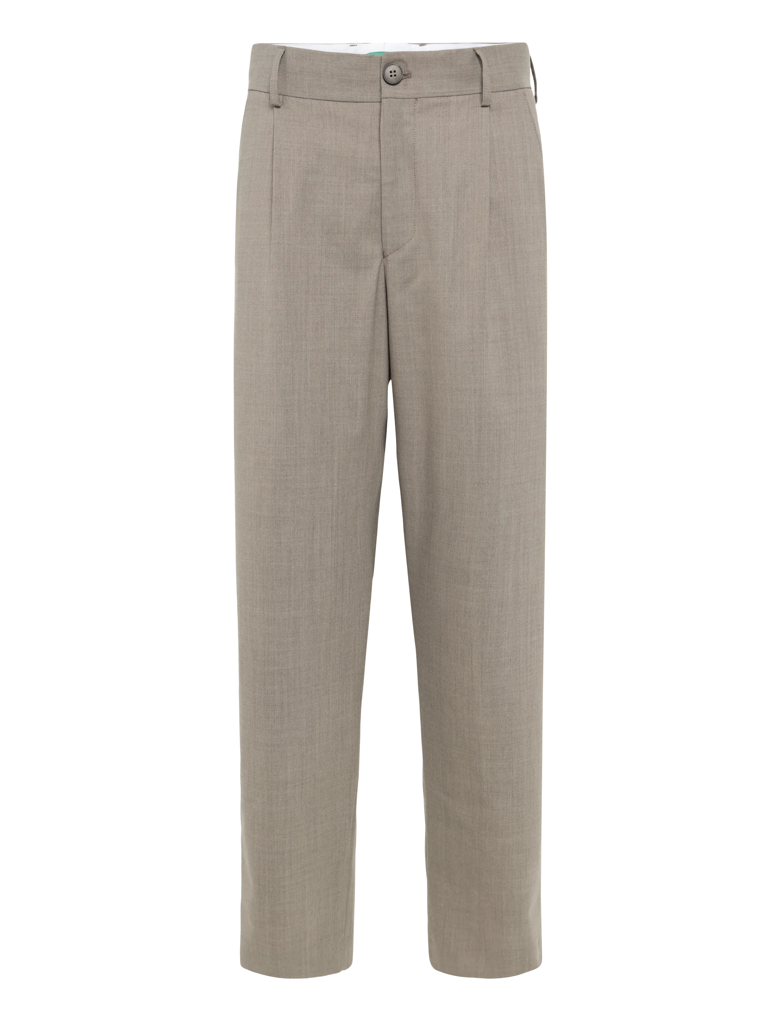 Annarr ANRFELL 253 BRUSHED TROUSER - Muodolliset housut - DARK SAND MELANGE / beige