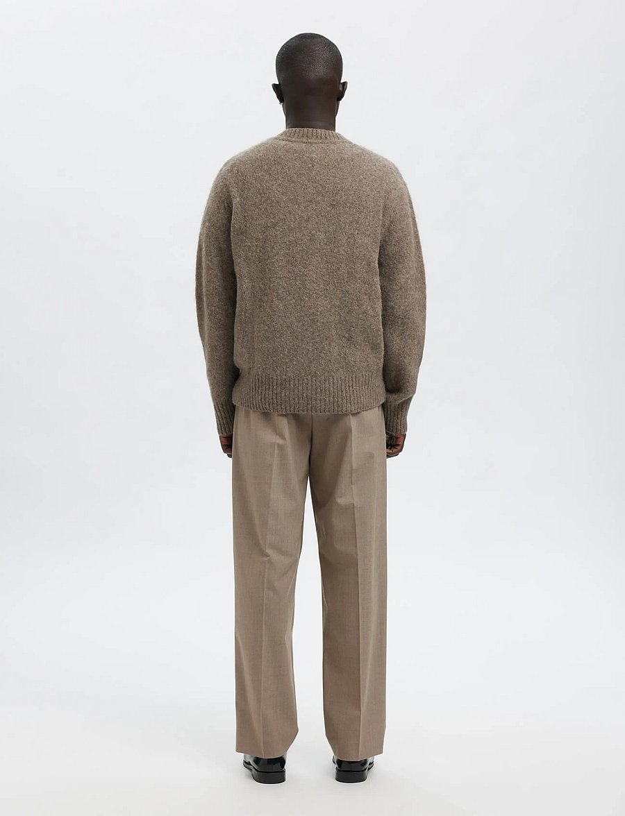 Annarr - ANRFELL 253 BRUSHED TROUSER - habitbukser - dark sand melange - 3