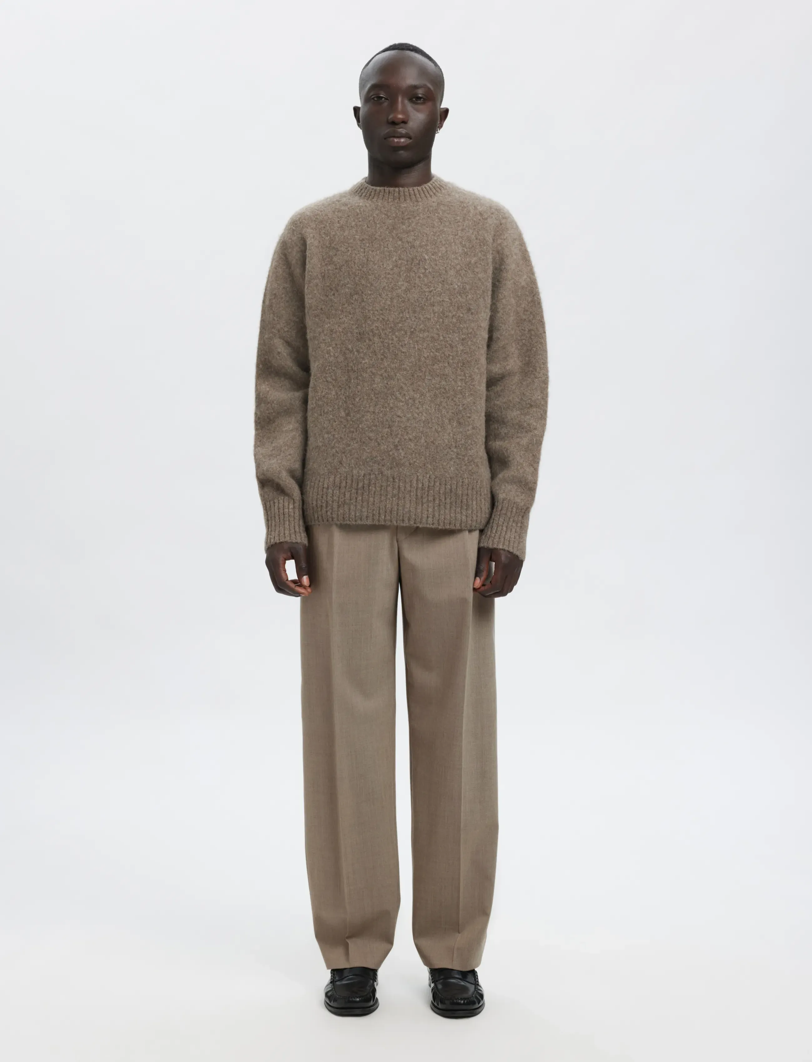 Annarr - ANRFELL 253 BRUSHED TROUSER - habitbukser - dark sand melange - 4