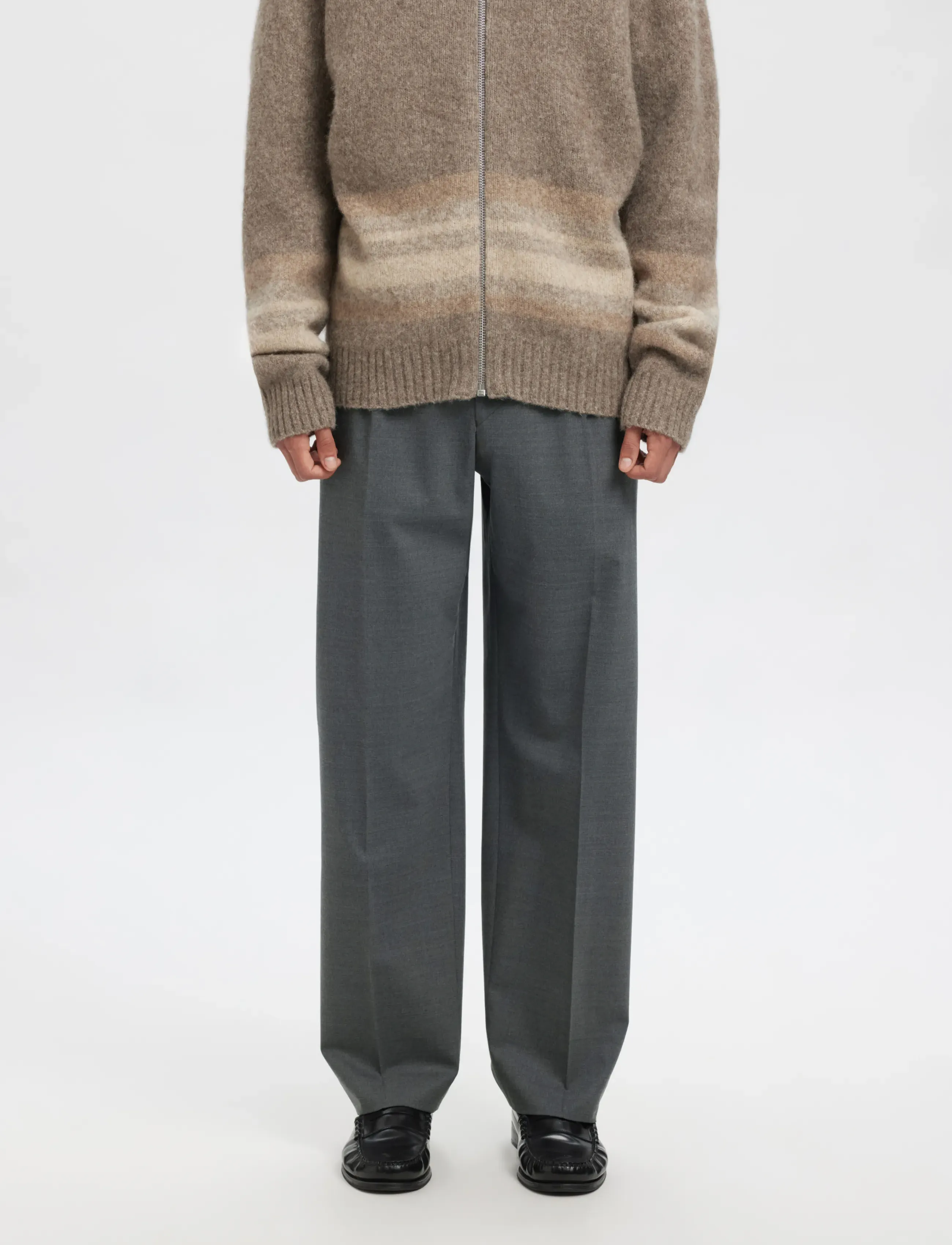Annarr ANRFELL 253 BRUSHED TROUSER - Tøj - GREY MELANGE / grey