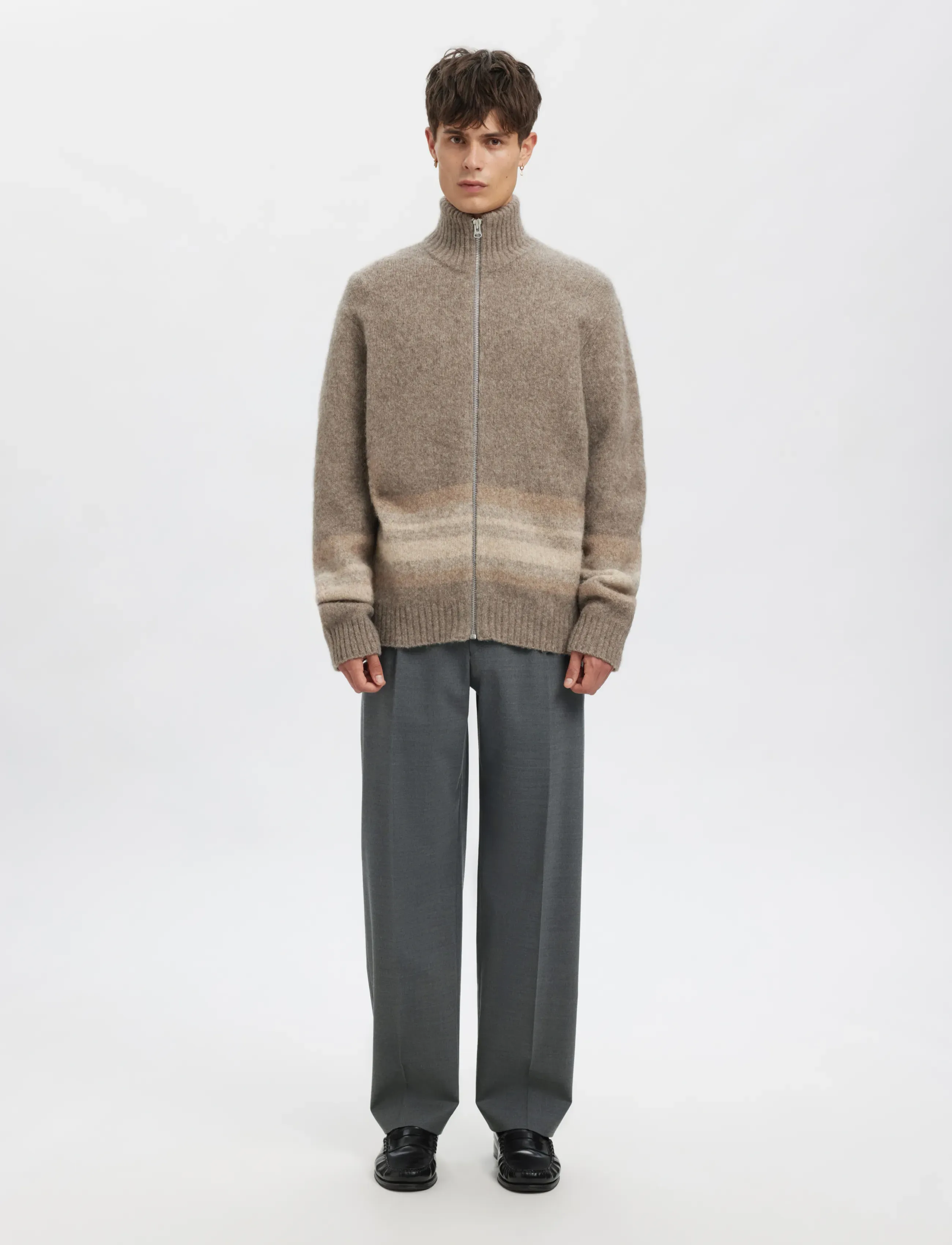 Annarr - ANRFELL 253 BRUSHED TROUSER - habitbukser - grey melange - 4