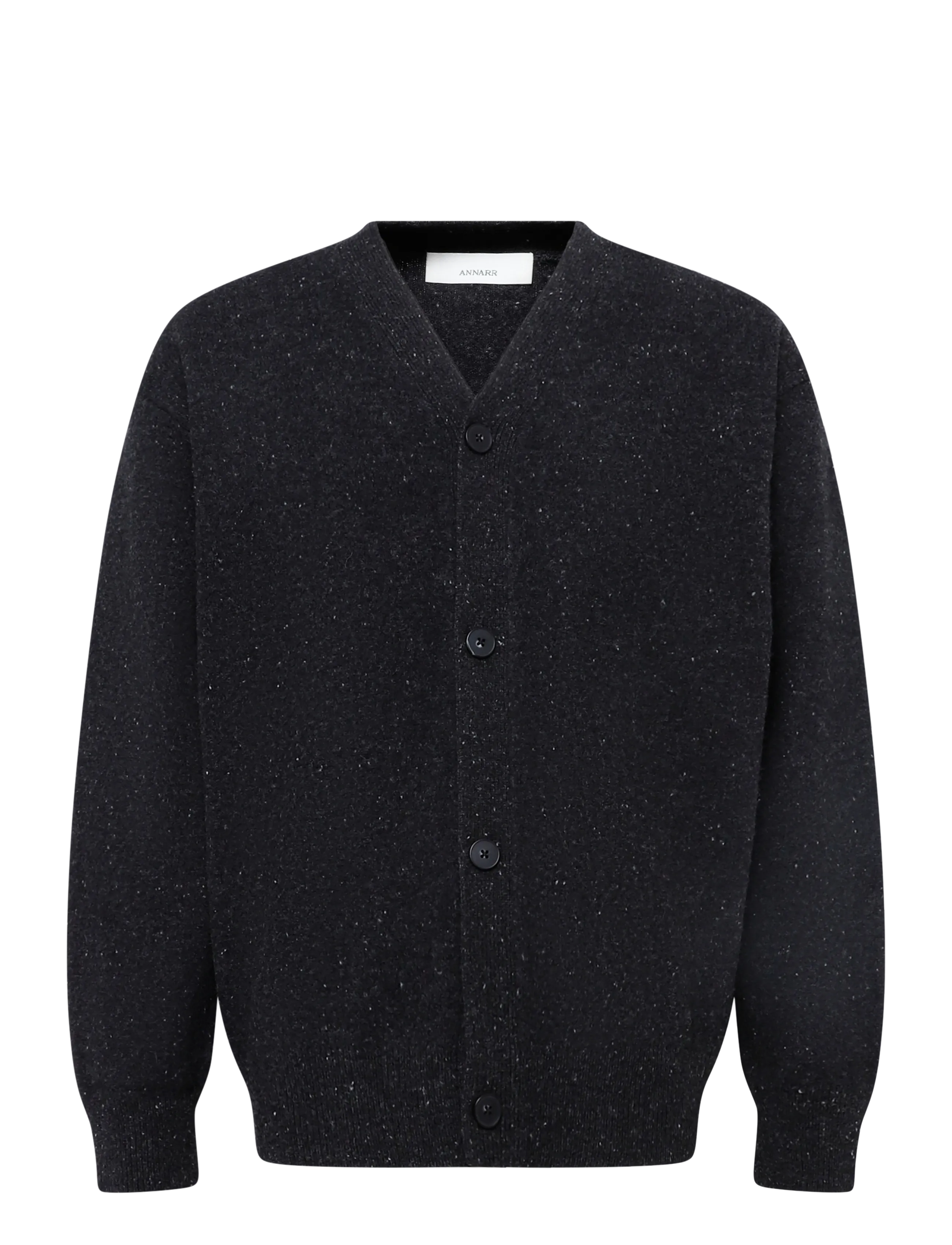 Annarr ANRROLF LS KNIT WOOL CARDIGAN - Strickmode - CHARCOAL ART / grey