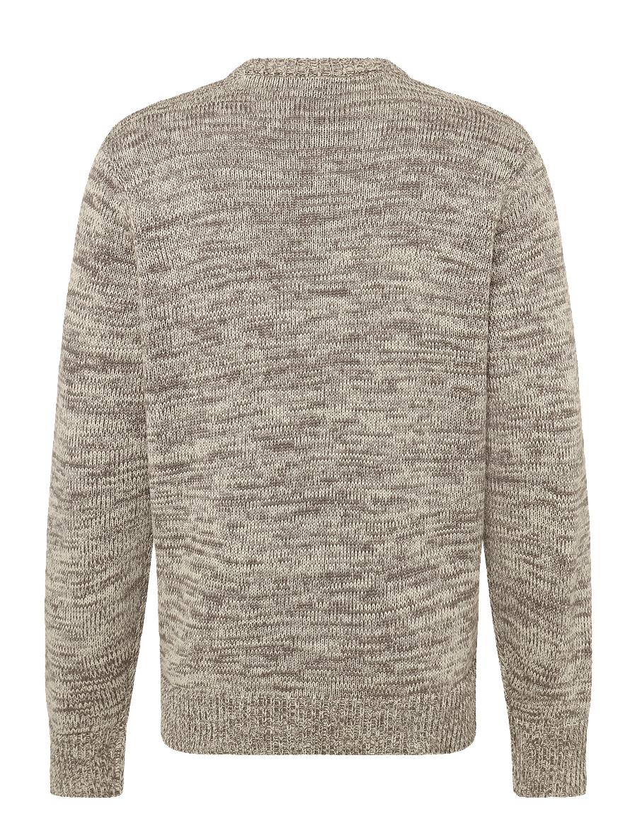 Annarr - ANRJOHAN LS KNIT COTTON STRIPE CREW NECK - rundhalsad - oatmeal - 2