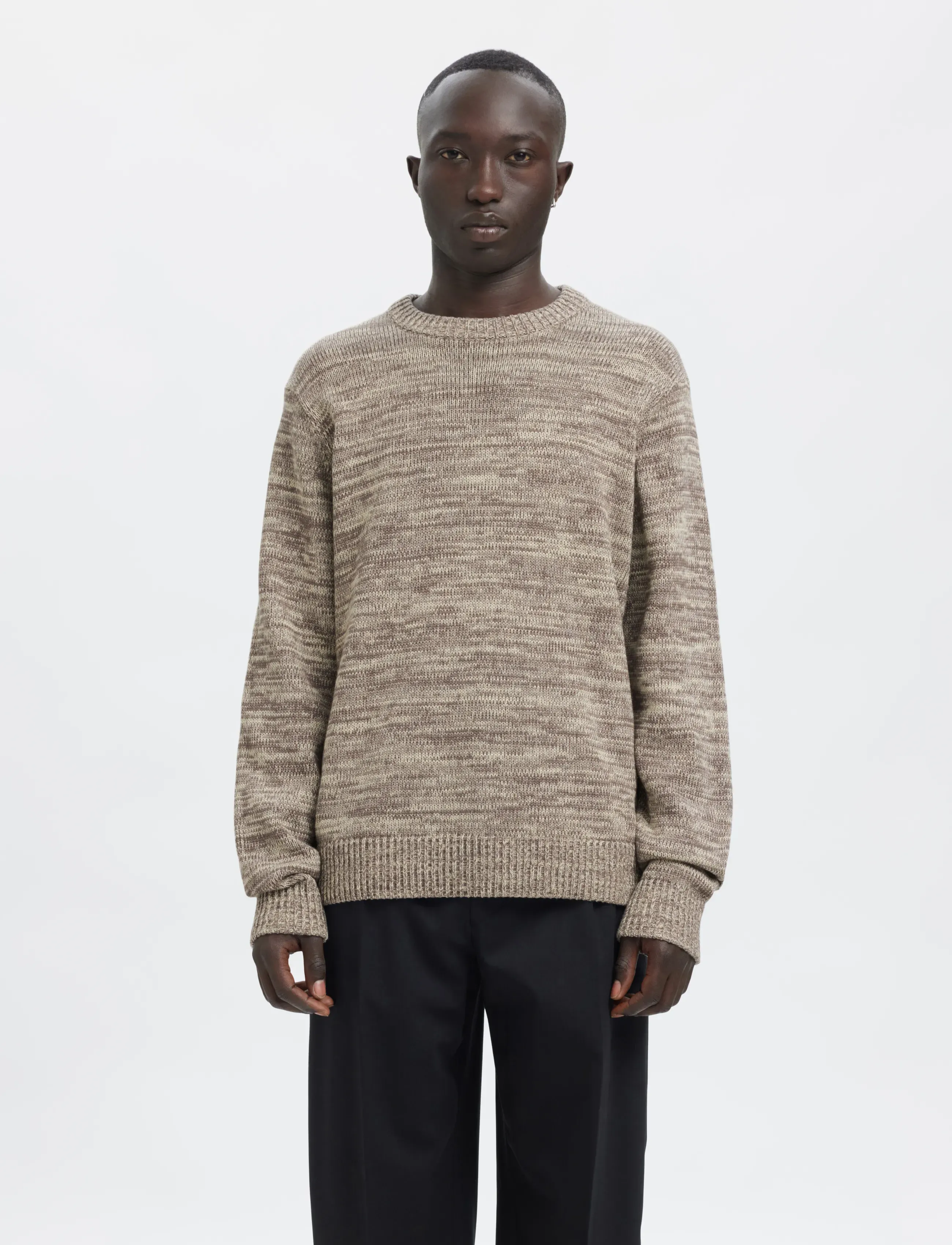 Annarr ANRJOHAN LS KNIT COTTON STRIPE CREW NECK - Inspiraatio - OATMEAL / beige