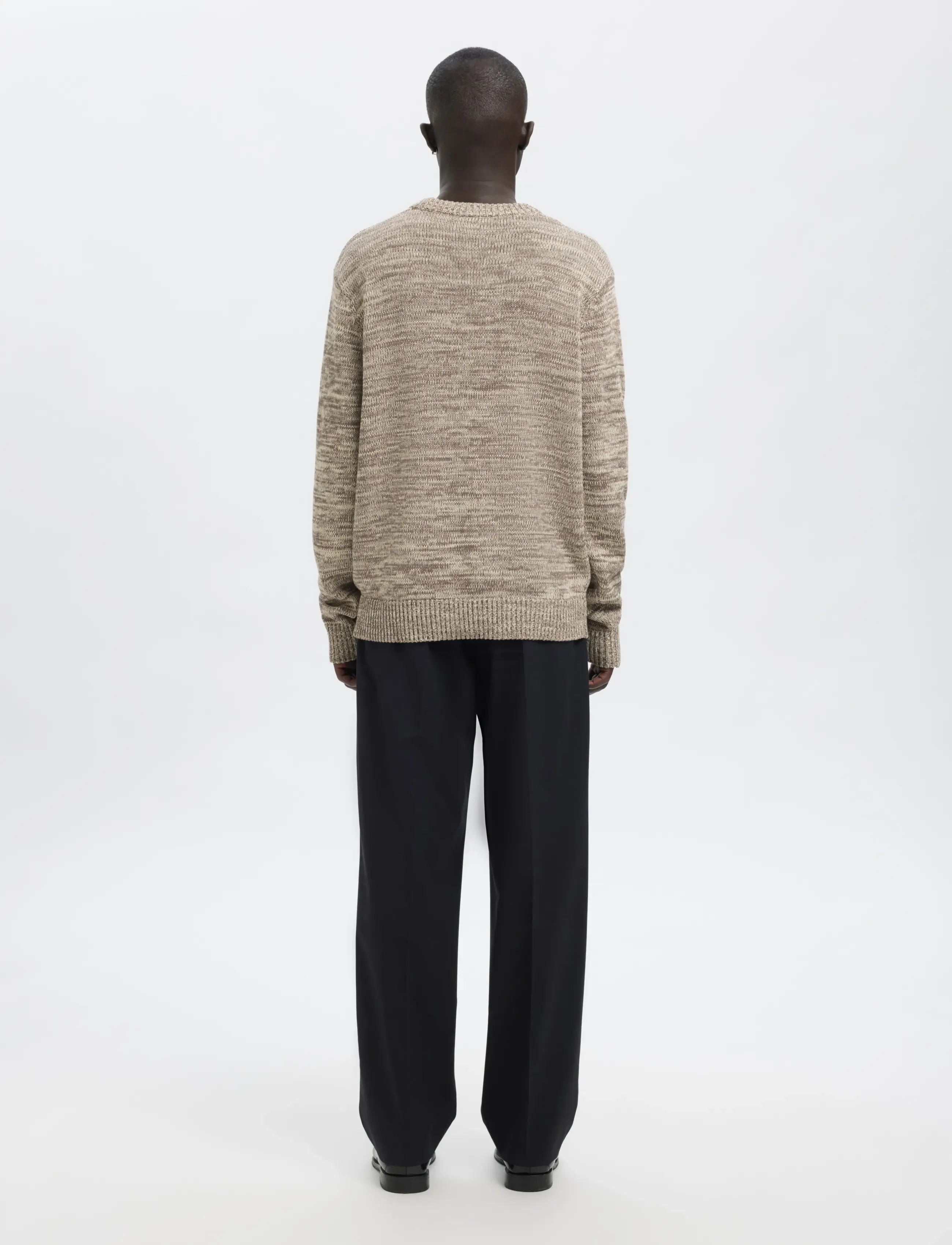 Annarr - ANRJOHAN LS KNIT COTTON STRIPE CREW NECK - rundhalsad - oatmeal - 3