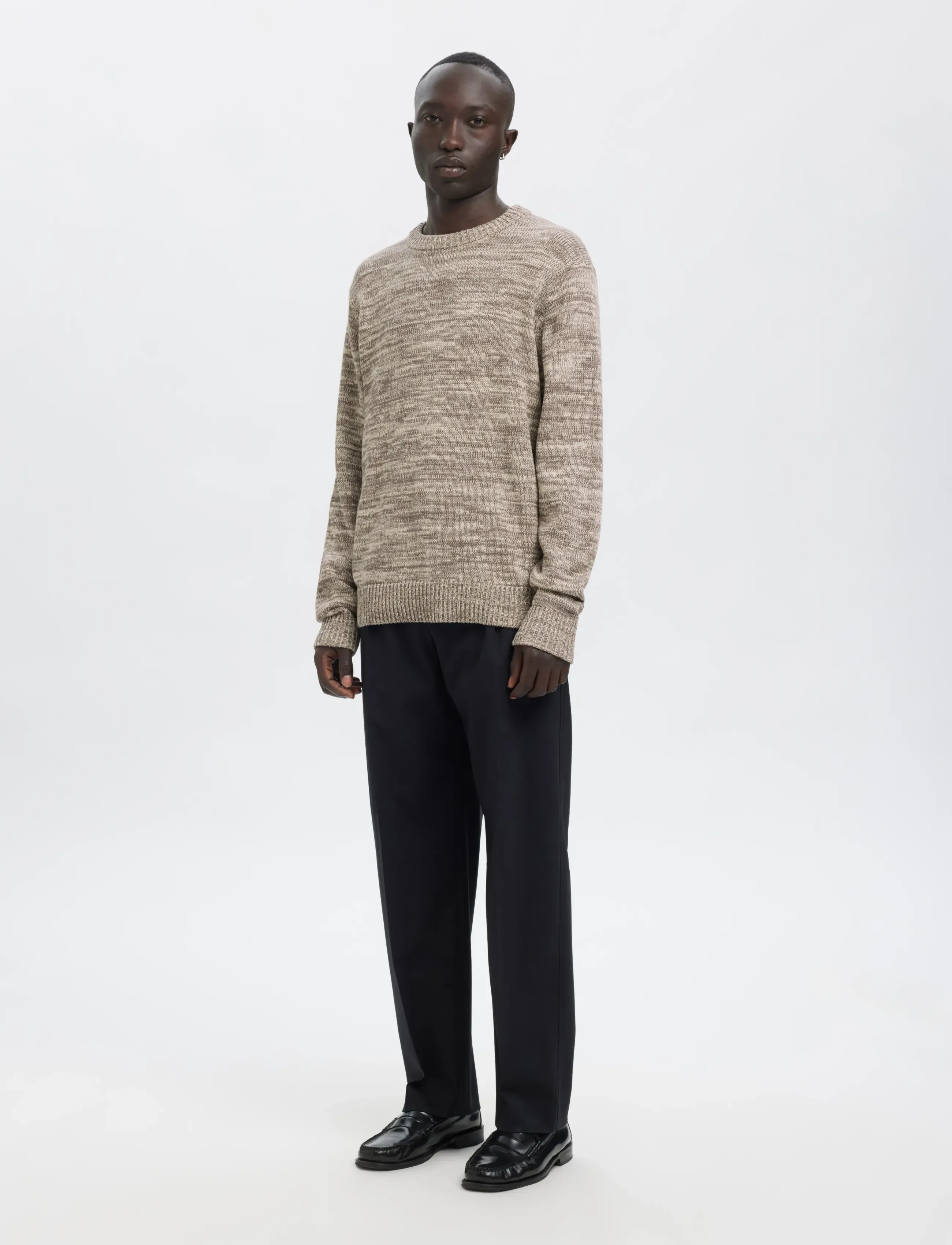 ANNARR Anrjohan Ls Knit Cotton Stripe Crew Neck långärmade t-shirts herr – bild 5