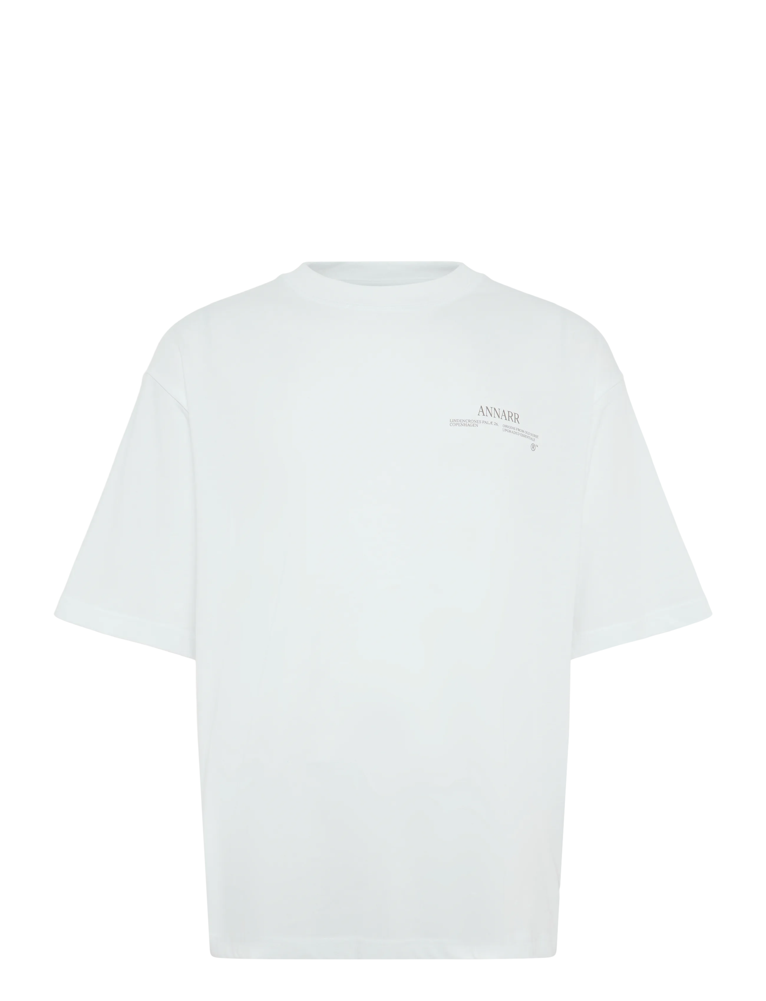 Annarr - ANROKHOLM LOGO SS O-NECK TEE - brilliant white - 1