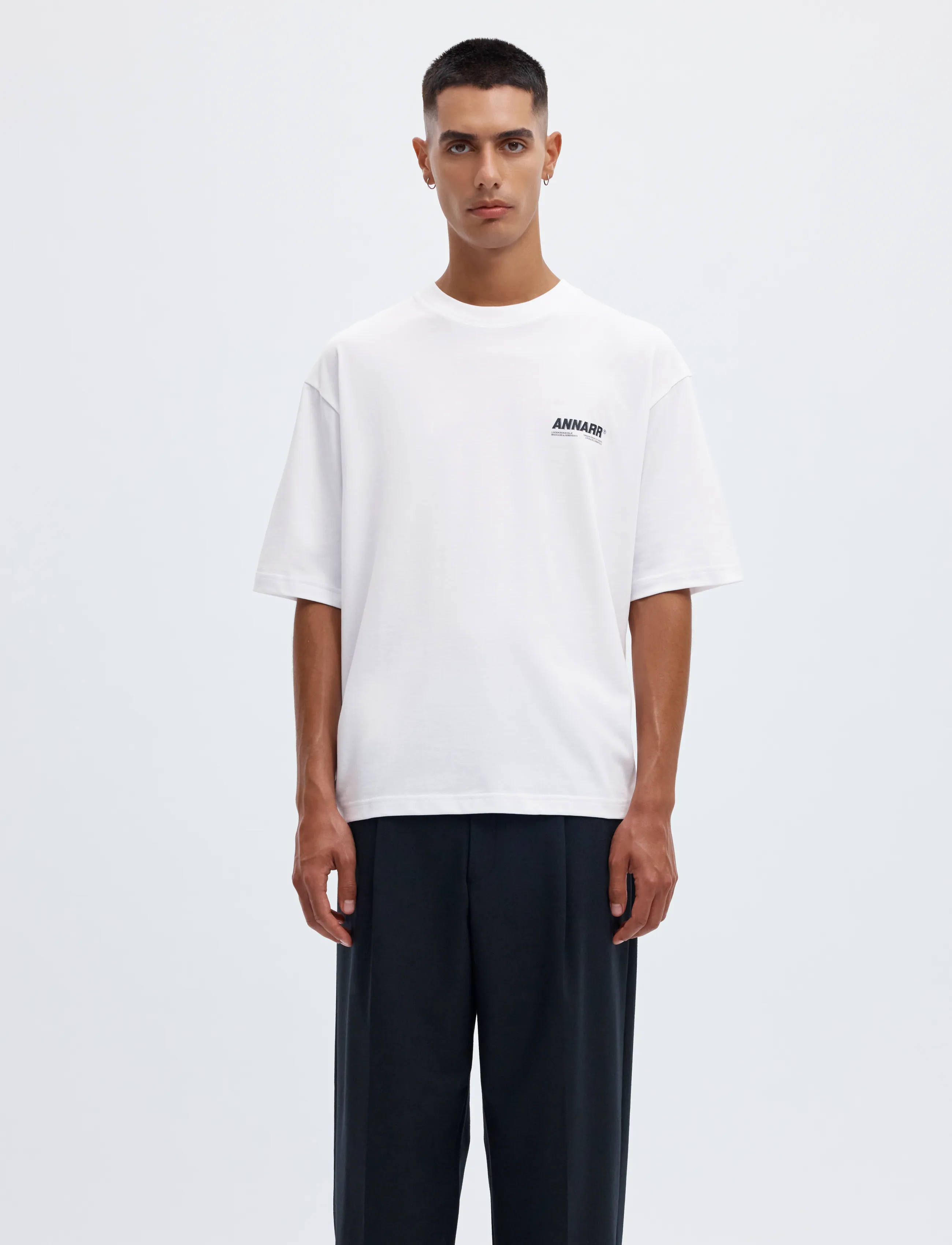 Annarr ANROKHOLM LOGO SS O-NECK TEE - Kleidung - BRILLIANT WHITE / white