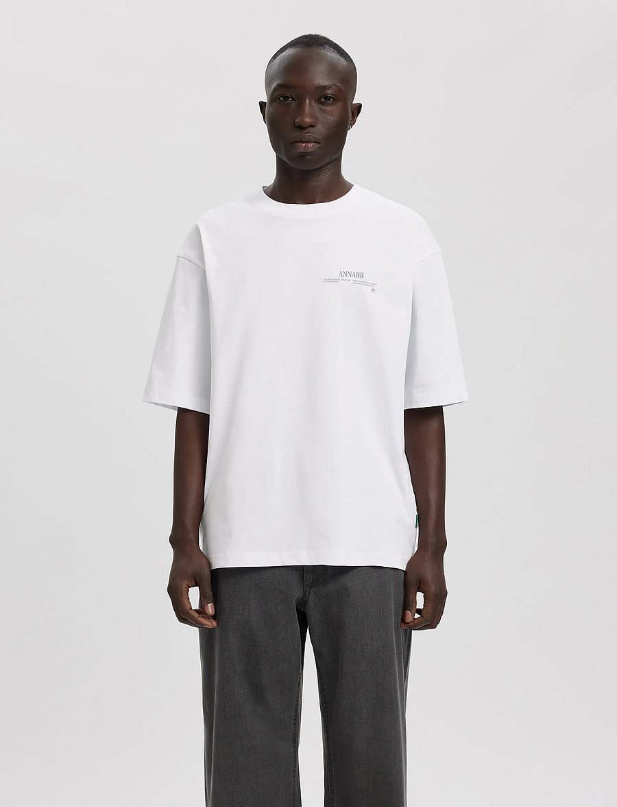 Annarr - ANROKHOLM LOGO SS O-NECK TEE - lyhythihaiset - brilliant white - 0