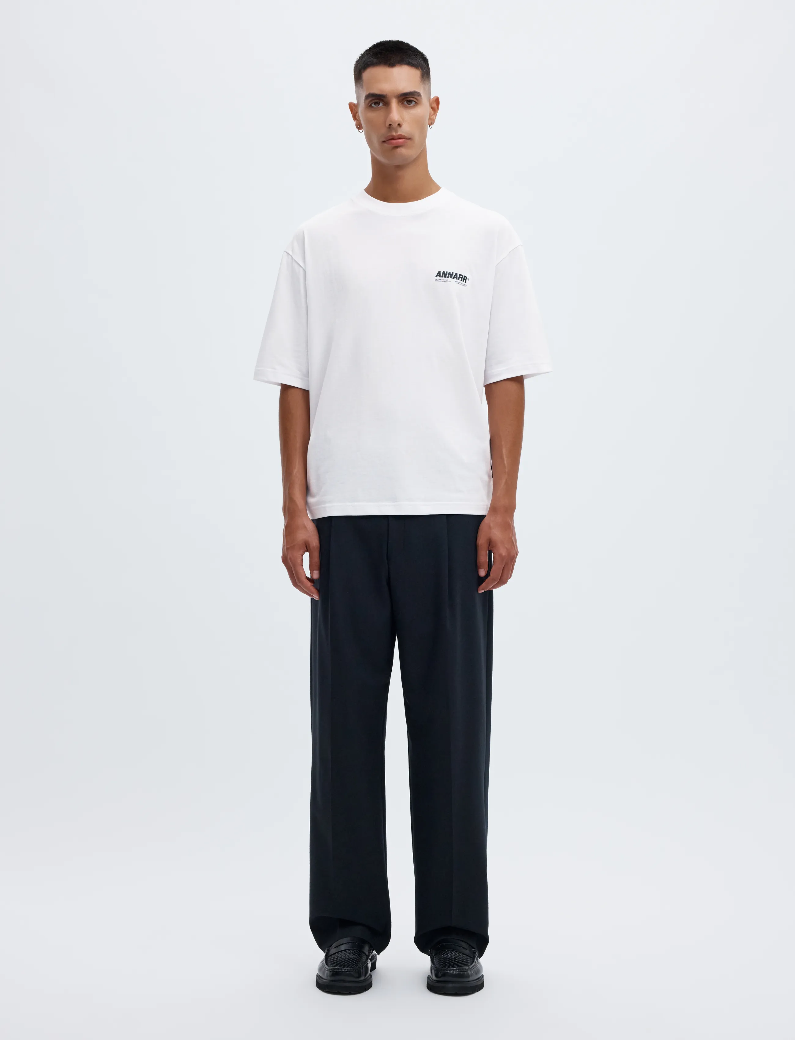 Annarr - ANROKHOLM LOGO SS O-NECK TEE - die niedrigsten preise - brilliant white - 4