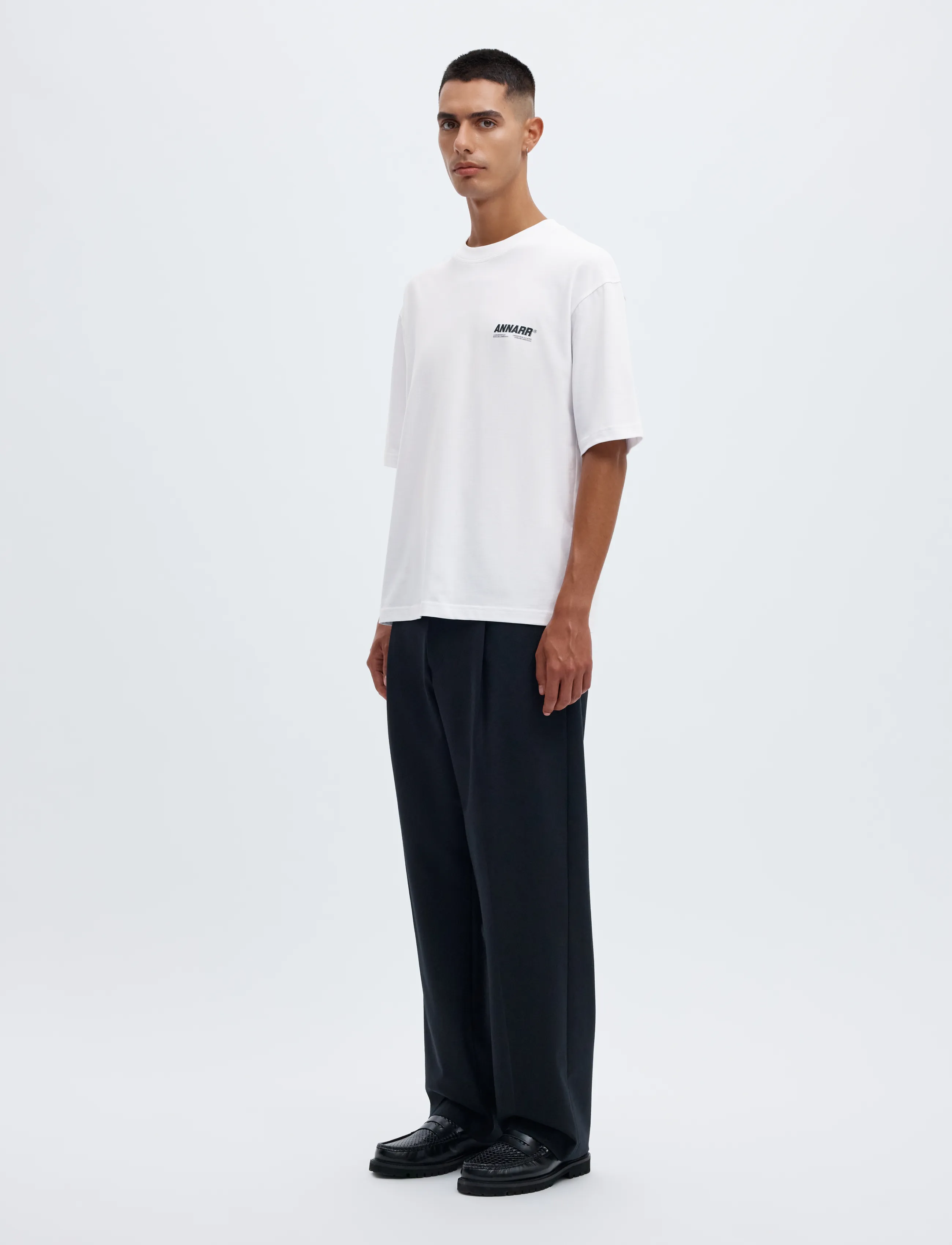 ANNARR Anrokholm Logo Ss O-Neck Tee t-shirts med tryck herr – bild 5