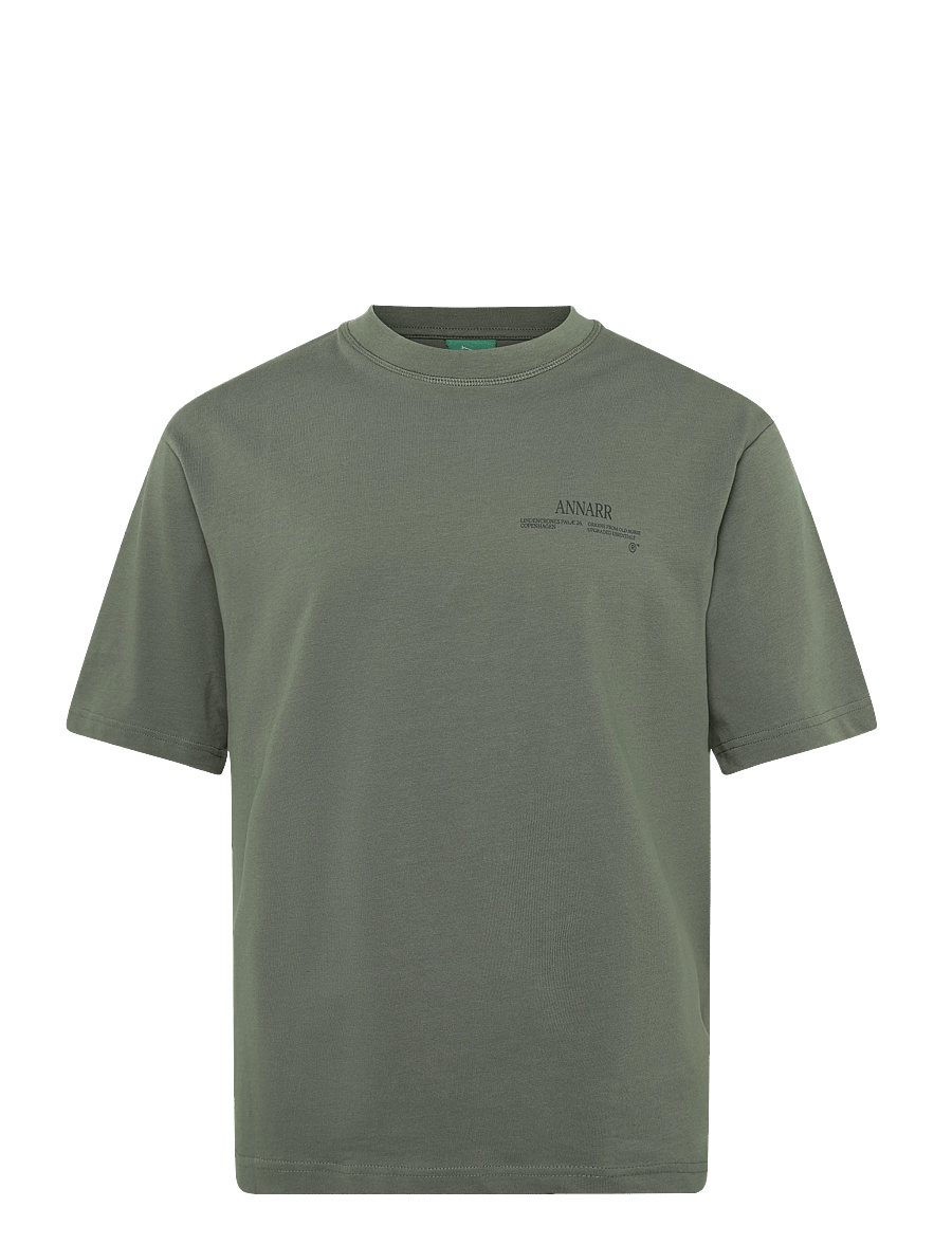 Annarr - ANROKHOLM LOGO SS O-NECK TEE - kurzärmelige t-shirts - castor gray - 1
