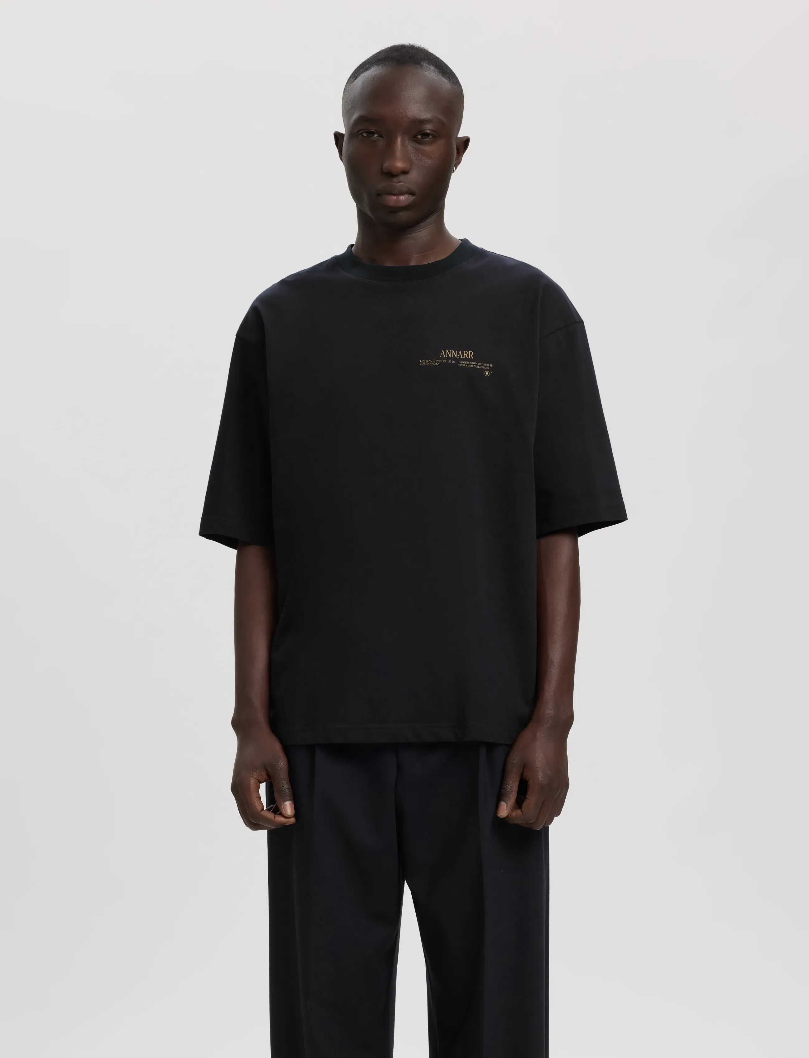 Annarr ANROKHOLM LOGO SS O-NECK TEE - Annarr - DARK NAVY / navy